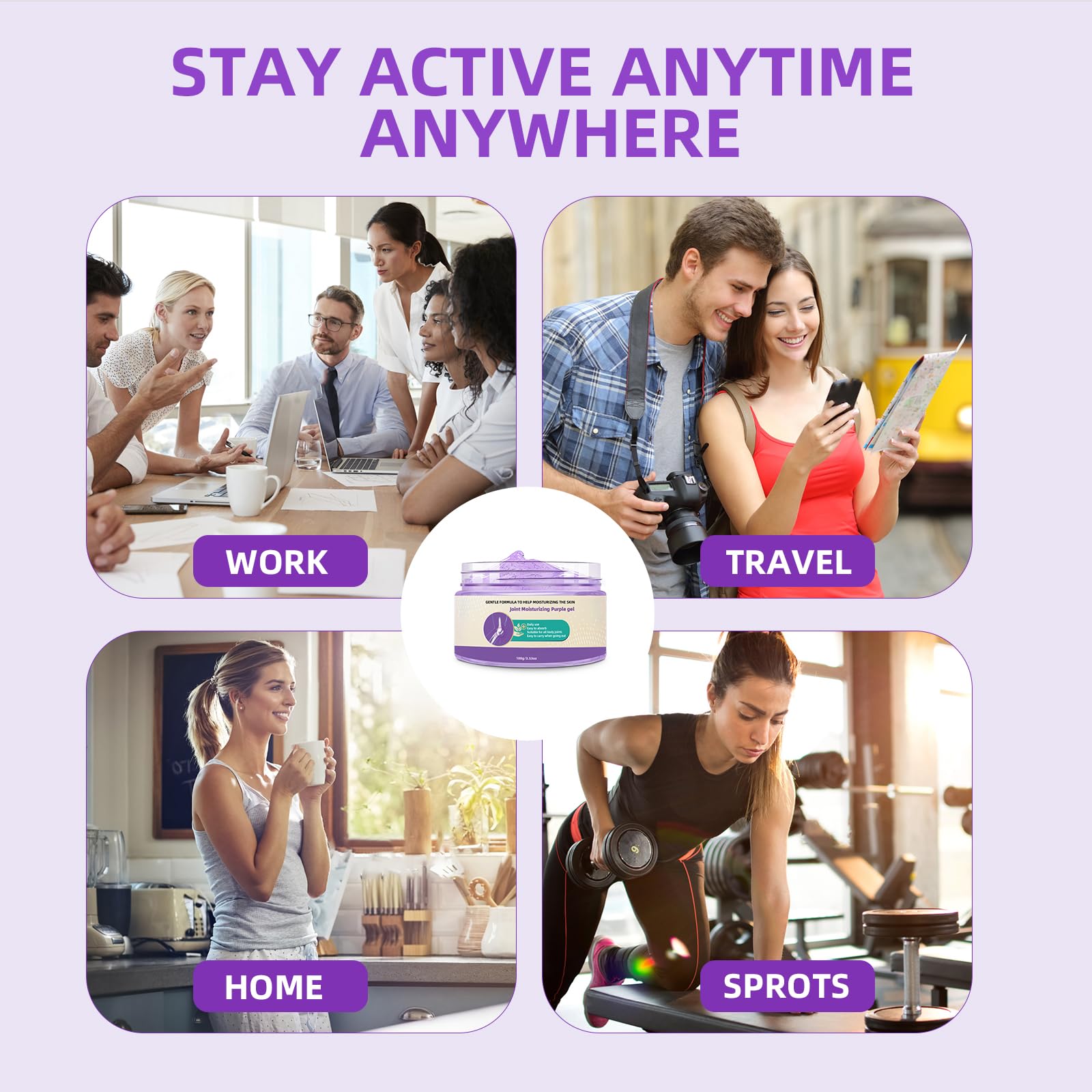 Nodfens Joint Pain Gel, Purple Relief Soothing Massage Cream for Knees, Neck, Feet, Hand Whole Body Nodfens Au supplements