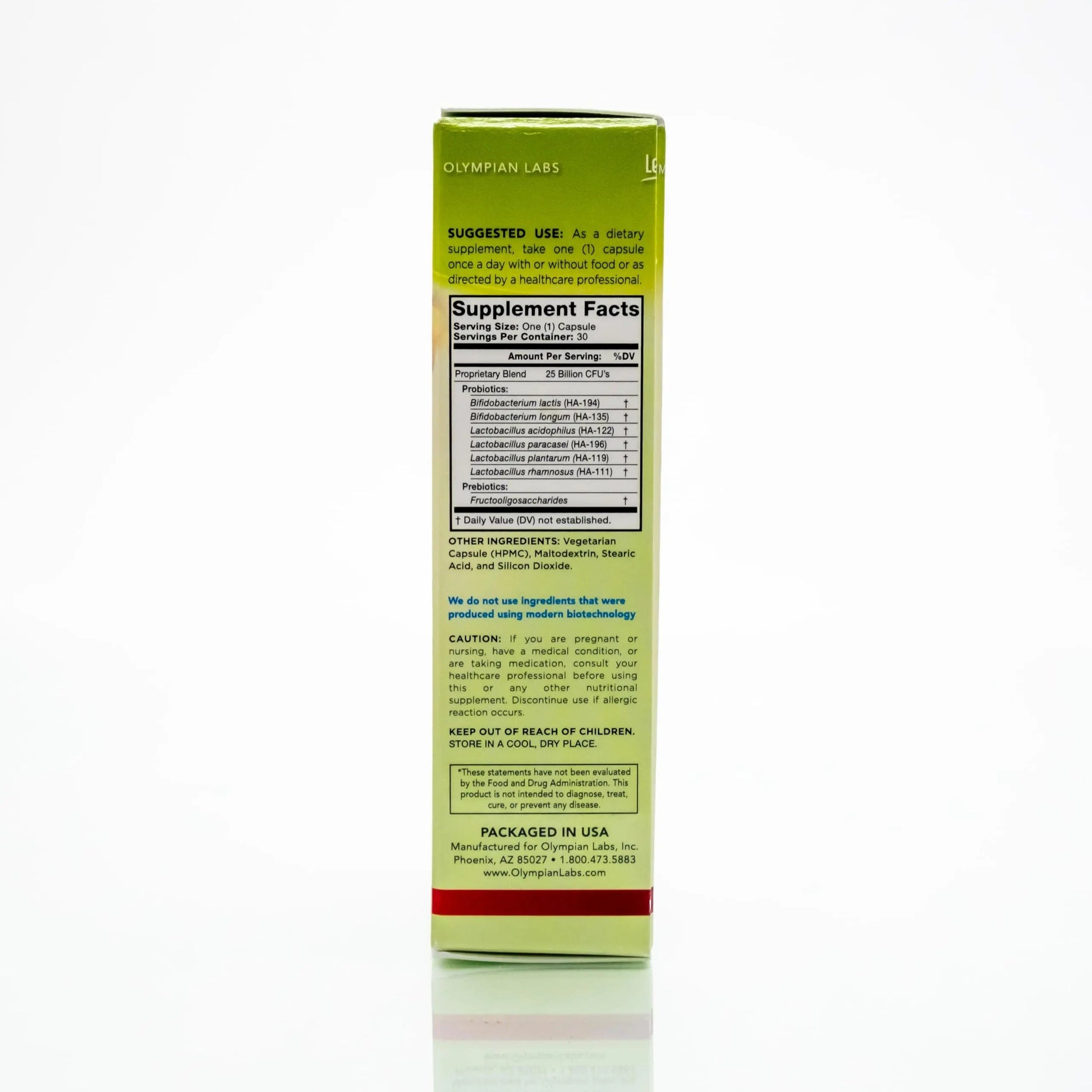 Olympian Labs Complete Prebiotic and Probiotic Supplement - 25 Billion Live Shelf Stable Cultures - 30 Vegetarian Capsules Olympian Labs Au supplements