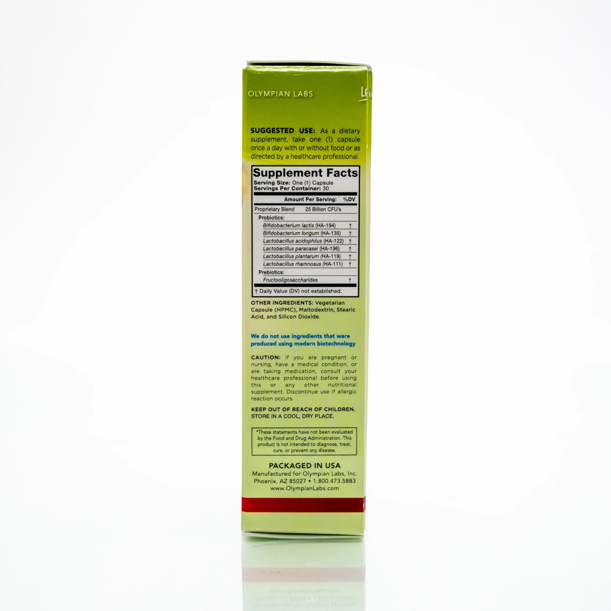 Olympian Labs Complete Prebiotic and Probiotic Supplement - 25 Billion Live Shelf Stable Cultures - 30 Vegetarian Capsules Olympian Labs Au supplements