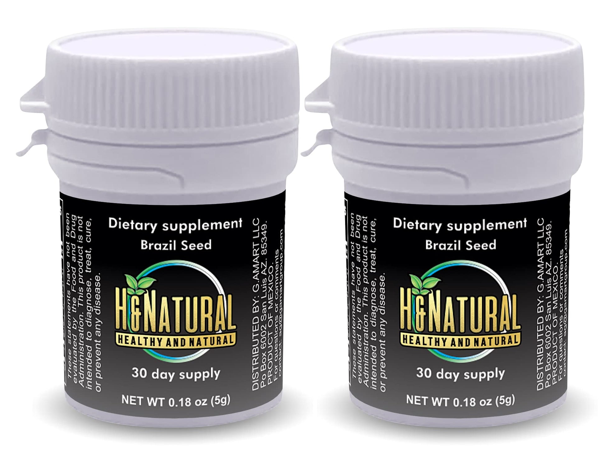 H&Natural 2 Pack! Brazil Seed Dietary Supplement 60 Pieces, Pure Natural Semilla de Brasil H&Natural Au supplements