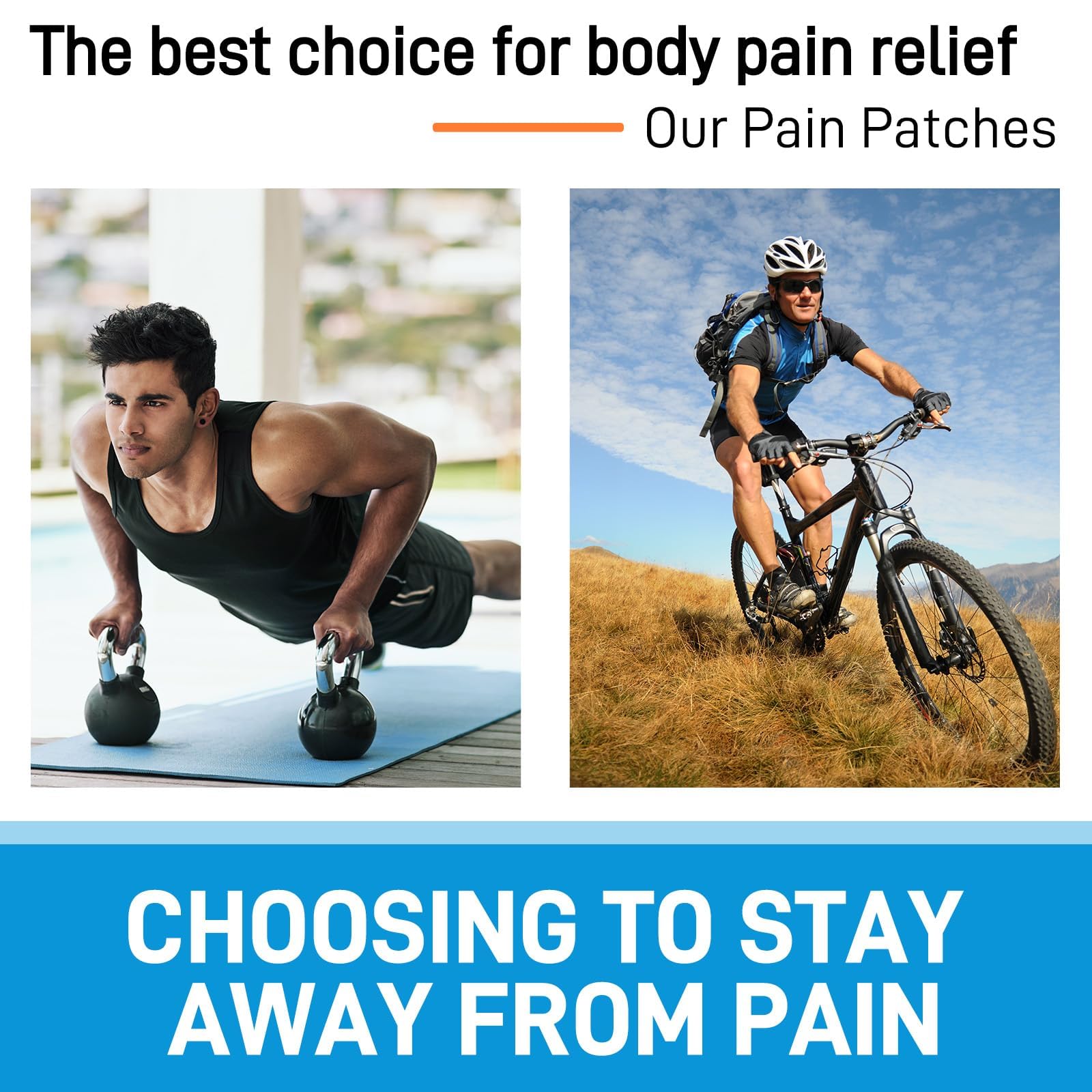 Reusable Pain Relief Patches for Sore Muscle, Includes 3 Adhesives, 1 Patch & 1 Carry Bag, Pain Patches for Neck, Back,Foot, Knee etc, Large&Fast Acting, Easy Adhesive Application Pain Patch-0304 SKAYAH Au supplements