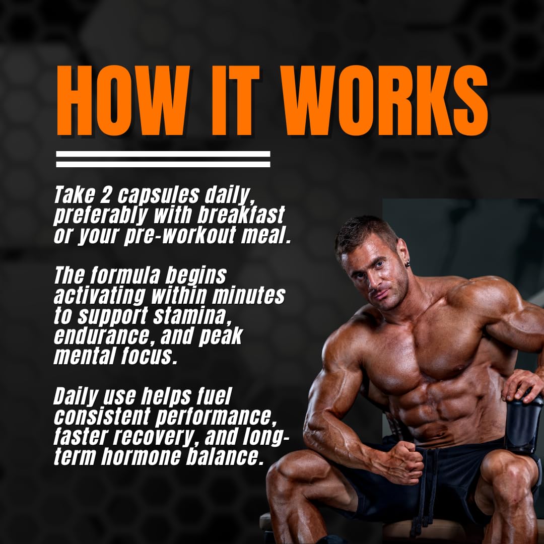 Fit Fusion Labs Peak Performance Natural Male Enhancement & Energy Booster – Tongkat Ali, Maca, Zinc & Ginseng – Supports Stamina, Strength & Recovery – 60 Tablets Fit Fusion Labs Au supplements