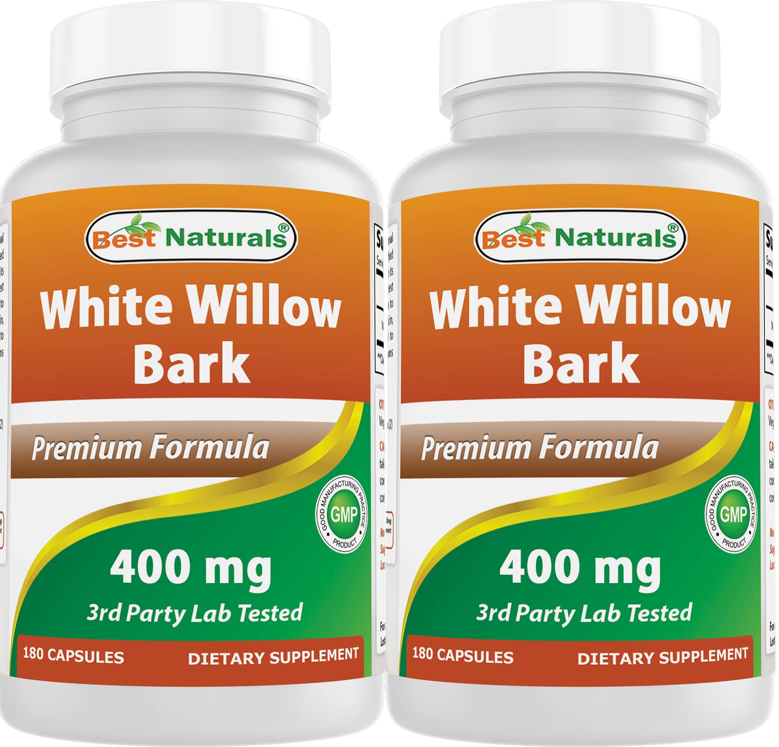 Best Naturals White Willow Bark 400 mg 180 Capsules (180 Count (Pack of 2)) Best Naturals Au supplements