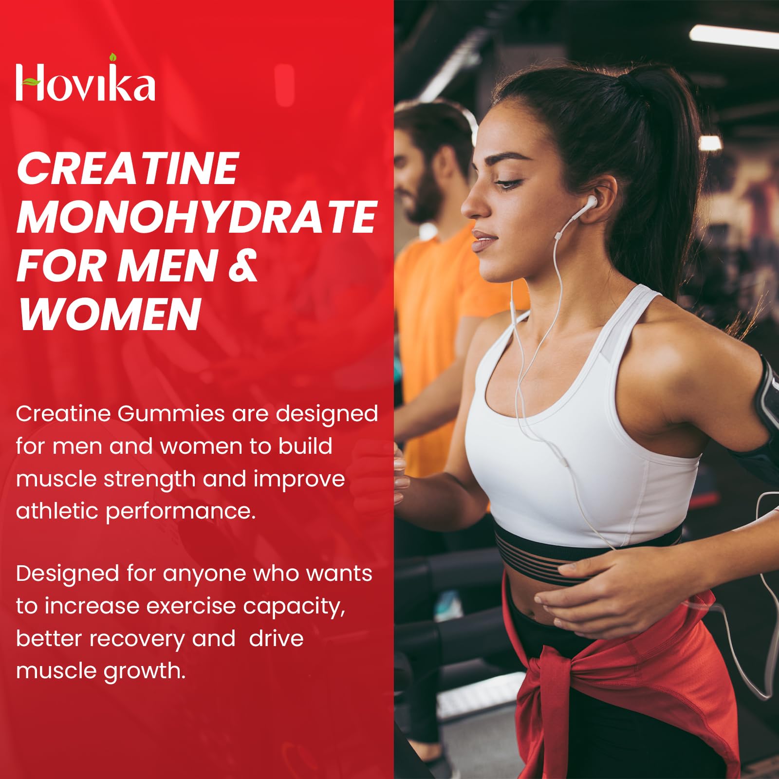 Hovika Creatine Monohydrate Gummies for Men & Women, Chewable 3g Creatine Monohy Hovika Au supplements