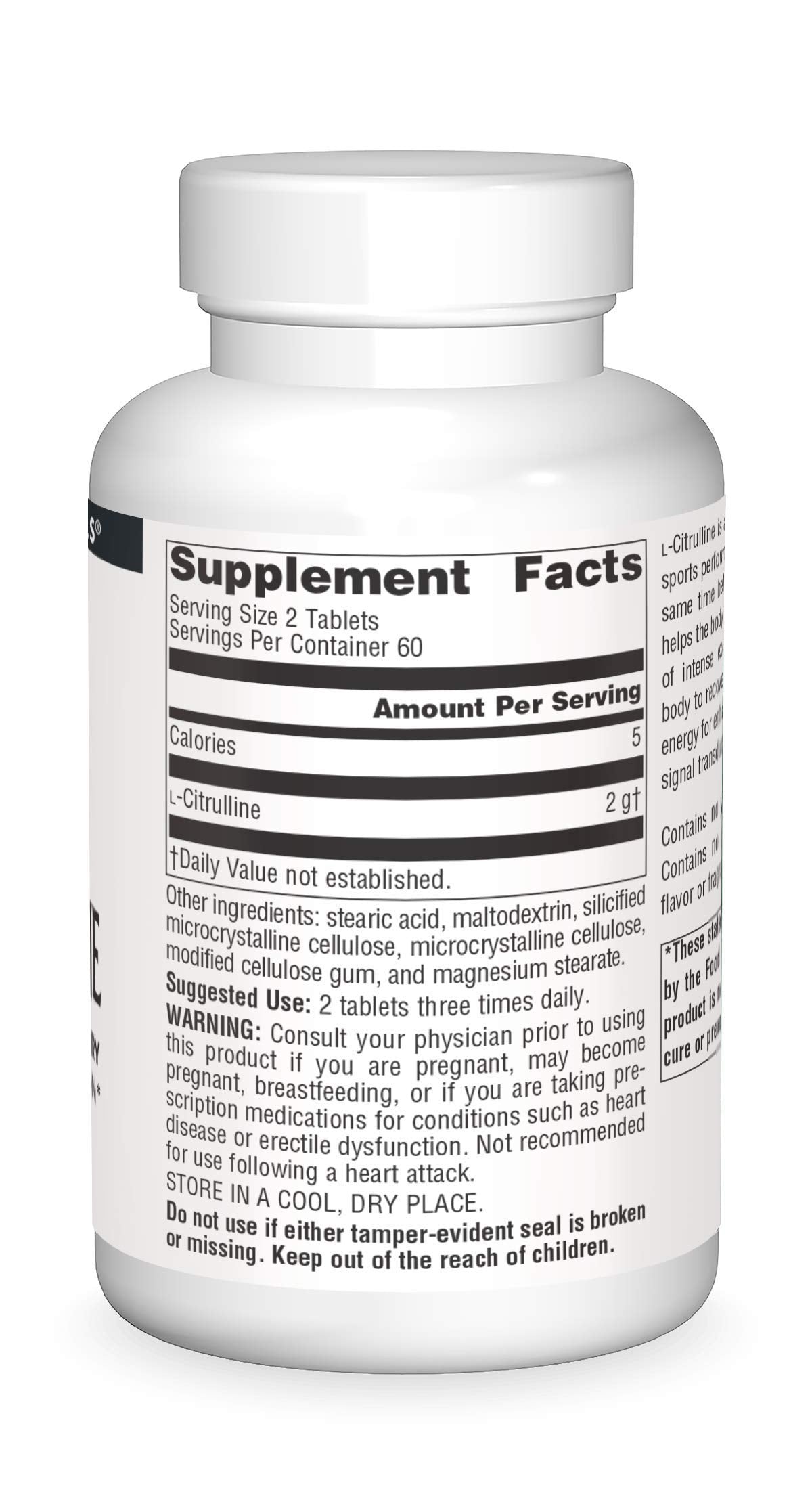 Source Naturals L-Citrulline 1000mg - Nitric Oxcide Booster - 120 Tablets Source Naturals Au supplements