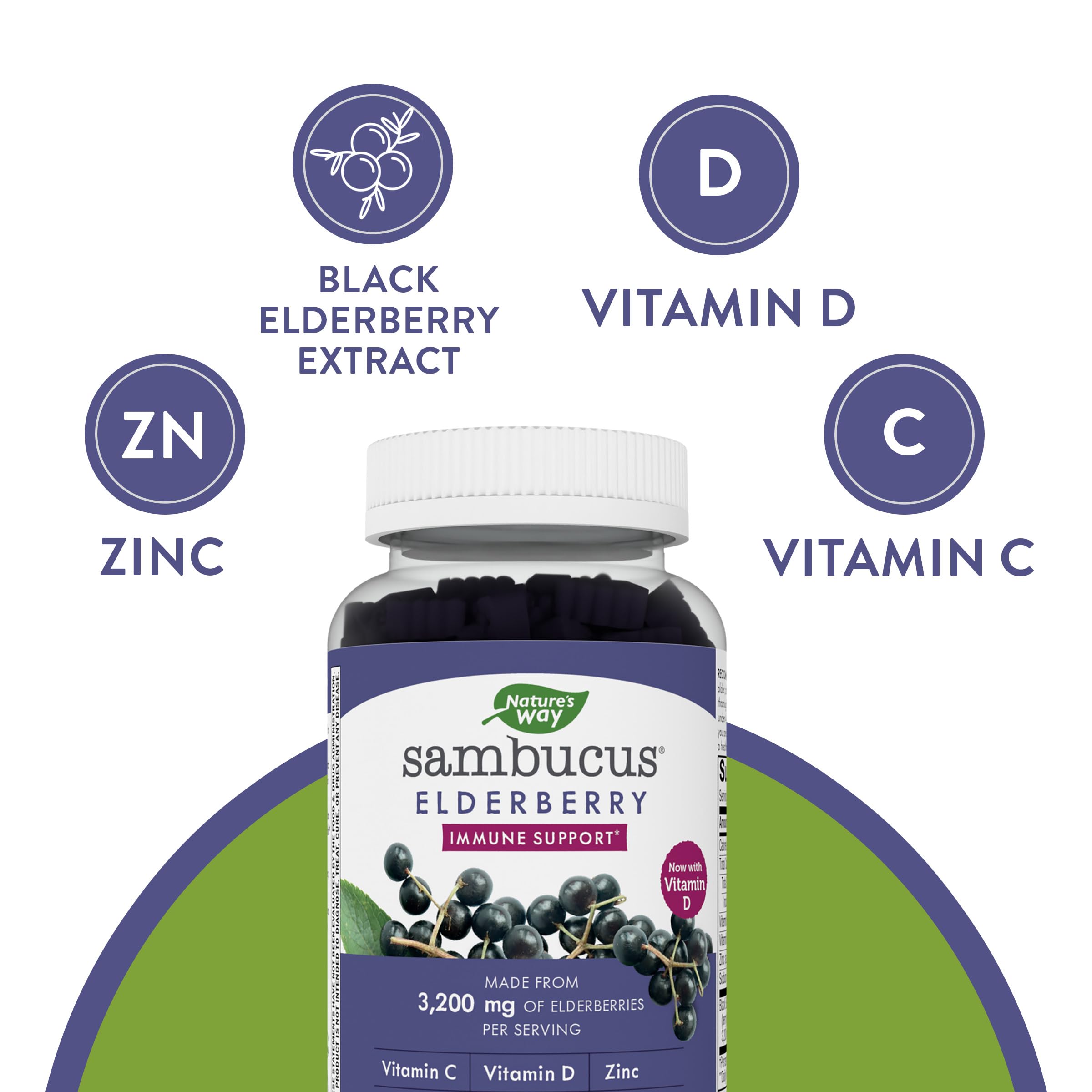 Nature's Way Sambucus Elderberry Gummies - Immune Support Supplement for Kids Nature's Way Au supplements