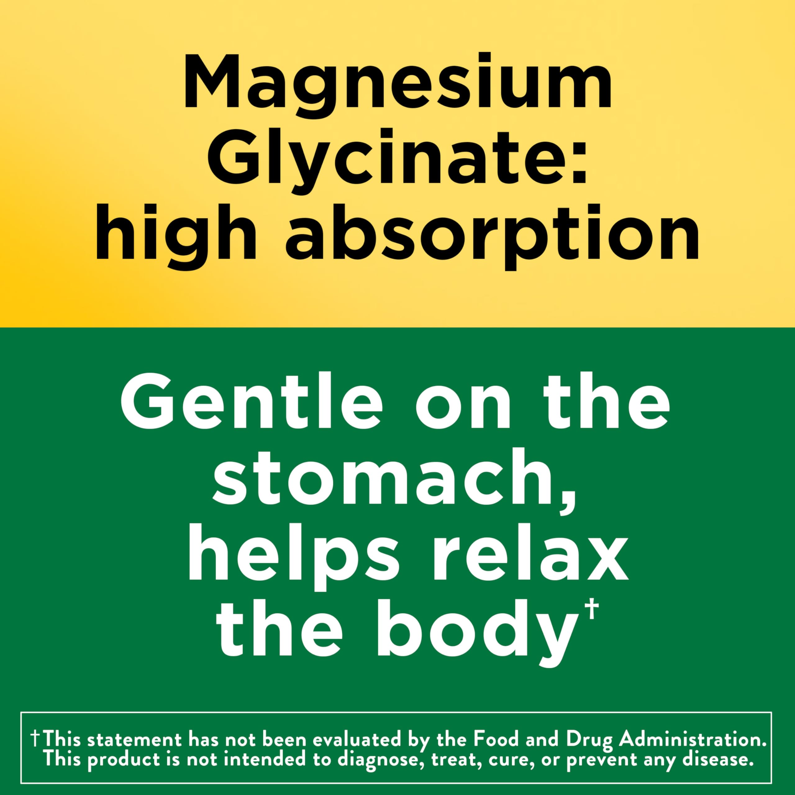 Nature Made Magnesium Glycinate 200 mg per serving, Magnesium Supplement for Muscle, Heart, Nerve and Bone Support, 180 Magnesium Bisglycinate Capsules, 90 Day Supply Nature Made Au supplements