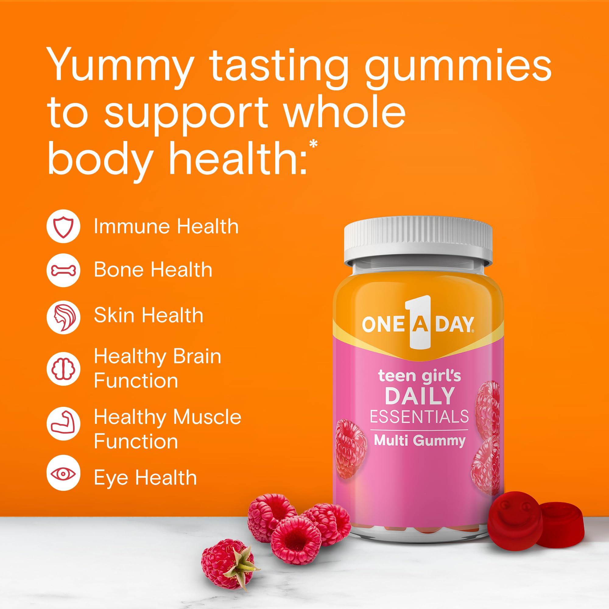 One A Day Teen Girl’s Daily Essentials Multivitamin Gummies, Teen Girl Multivitamins with Biotin, Vitamin B12 and B6, Vitamin C ONE A DAY Au supplements