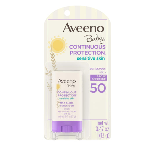 Aveeno Baby Continuous Protection Mineral Sunscreen Stick for Sensitive Skin with Broad Spectrum SPF 50 Protection for Face & Body Aveeno BabyUS supplements