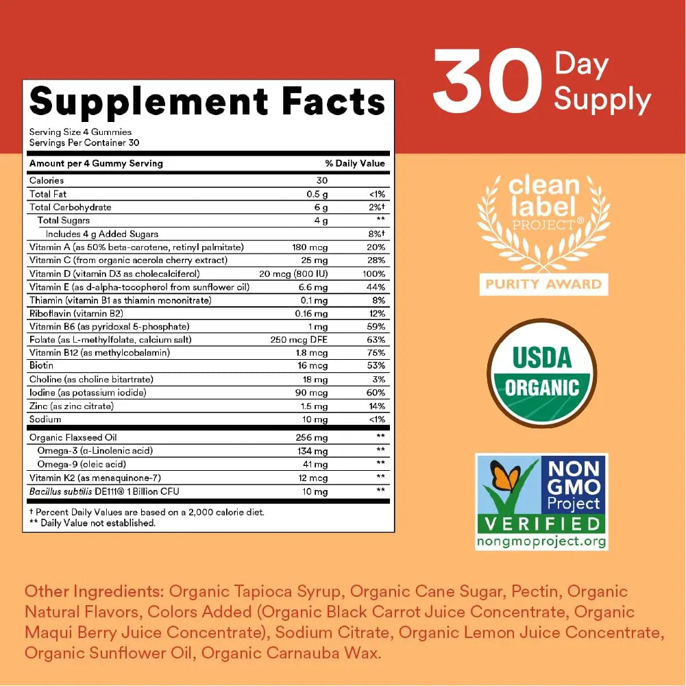 SmartyPants Organic Kids Multivitamin Gummies: Probiotics & Garden of Life Dr. Formulated Probiotics Organic Kids+ Plus Vitamin C & D - Berry Cherry - Gluten SmartyPants Au supplements