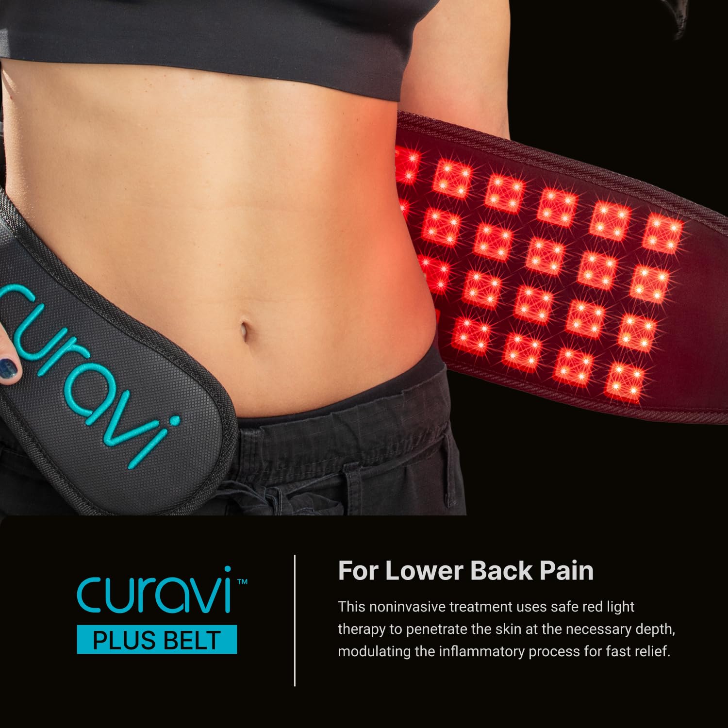 CURAVI Plus™ Wearable Red Light Therapy Belt for Lower Back Pain Relief - 160 Diodes - Safe and Effective CURAVI Au supplements