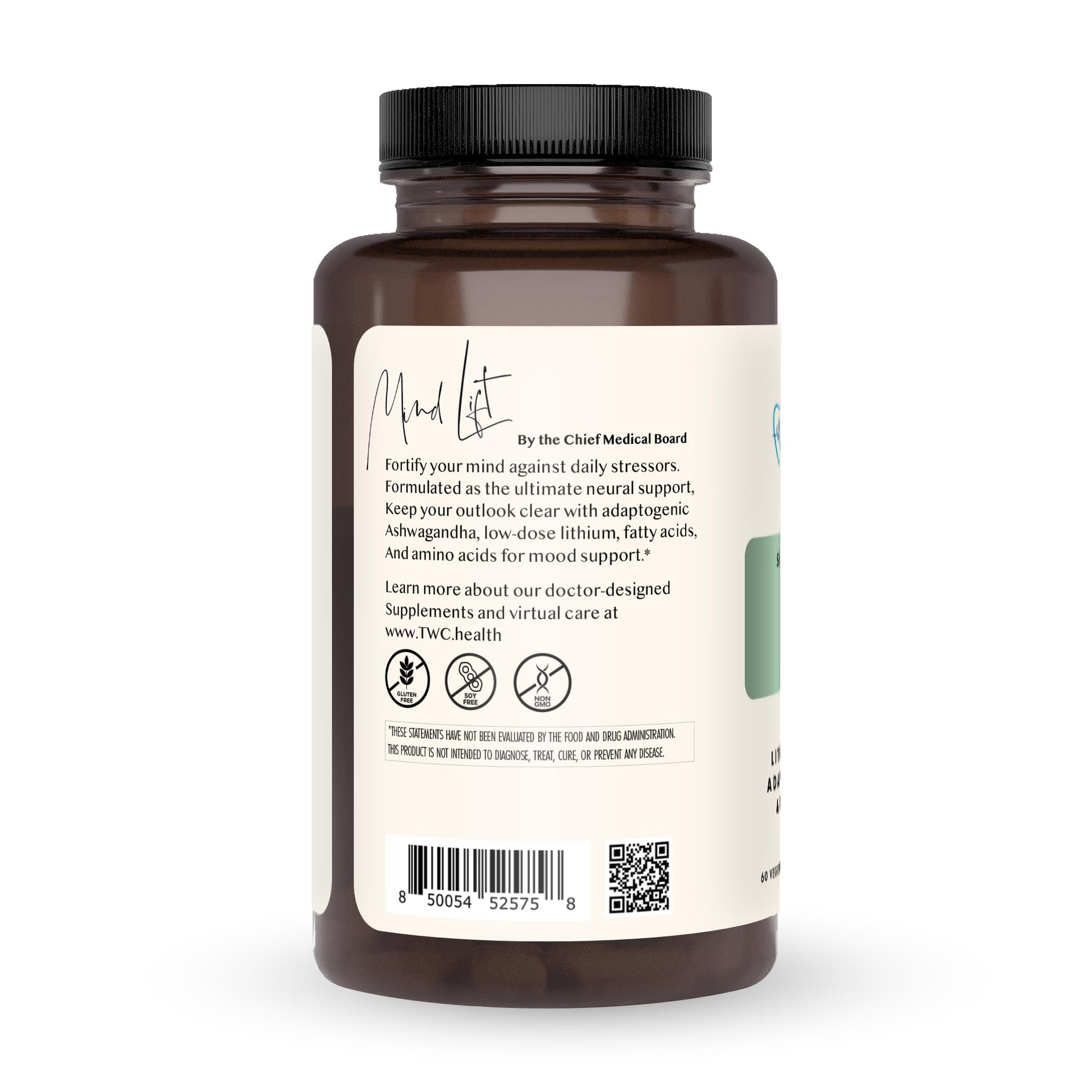 Mind Lift - Mood Boost, Mental Focus, Cognitive Defense - Lithium, GABA, DHA L-Phenylalanine | 60ct (1 Month Supply) The Wellness Company uk supplements