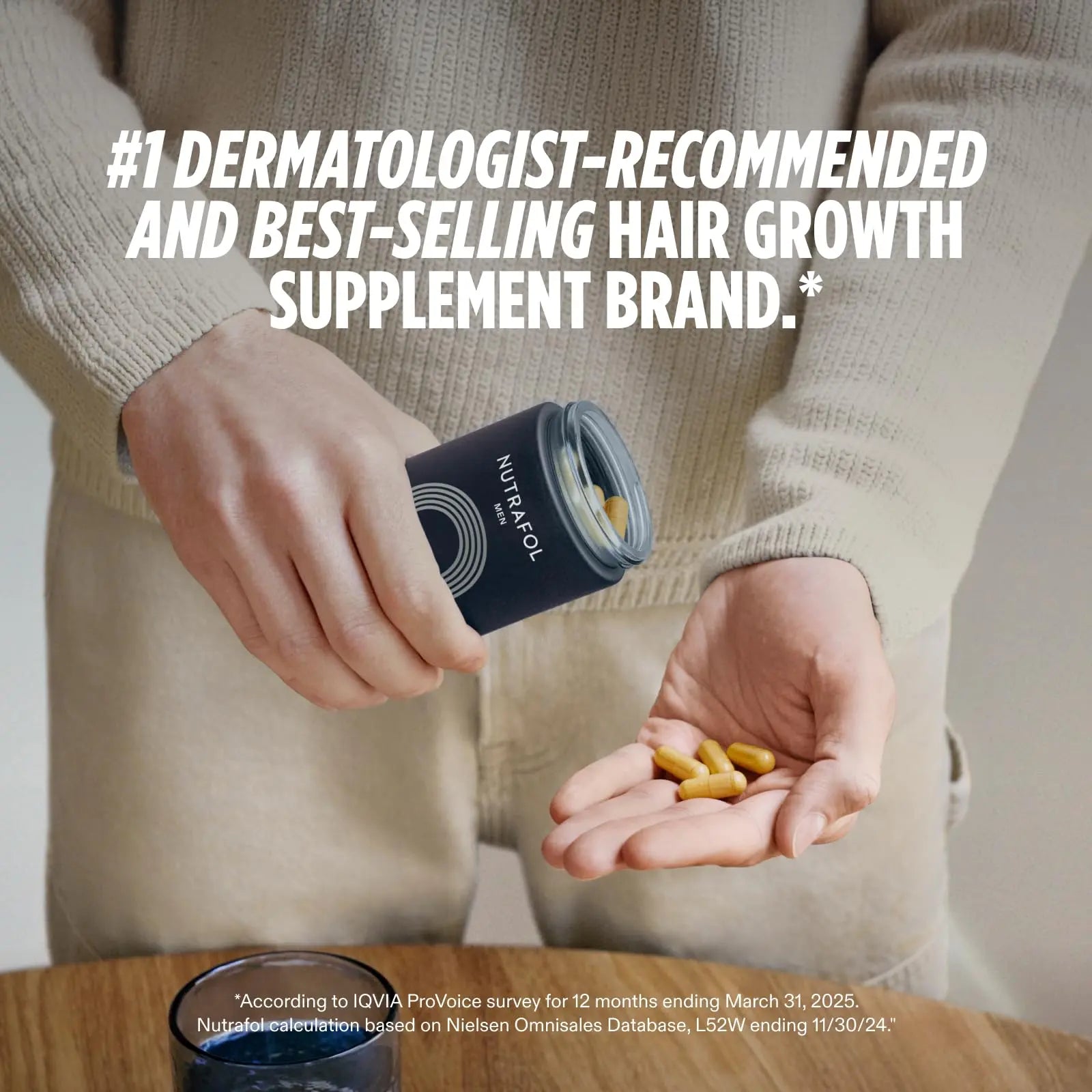 Nutrafol Men's Hair Growth Supplements, Clinically Tested for Visibly Thicker Hair and Scalp Coverage, Dermatologist Recommended - 1 Month Supply Nutrafol Au supplements
