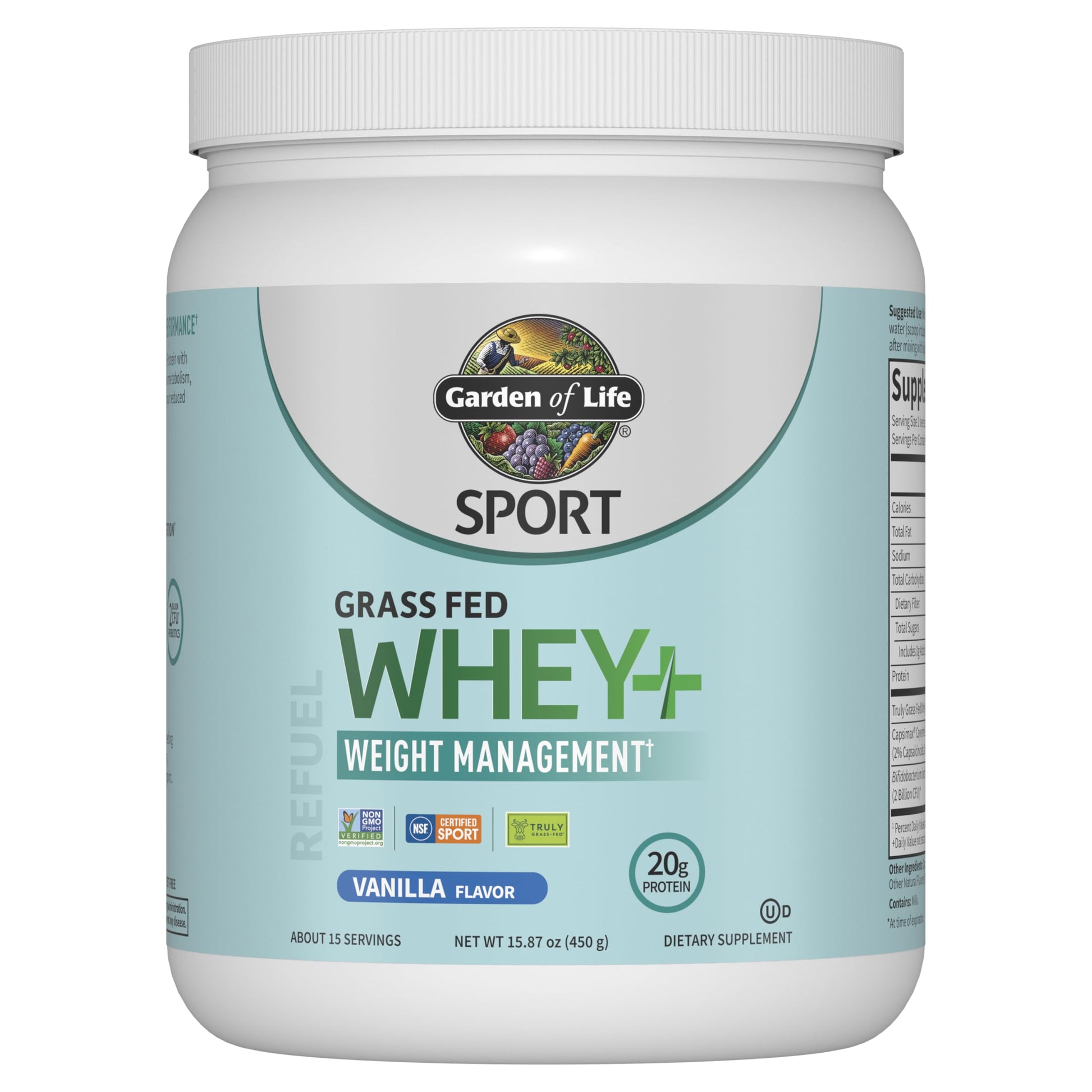 Garden of Life Sport Whey Plus Weight Management with Amino Energy - 20g of Grass Garden of Life Au supplements