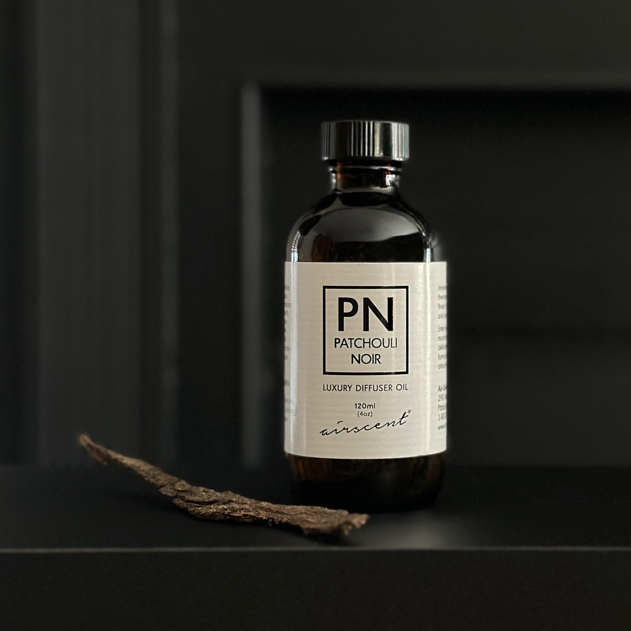 Patchouli Noir Diﬀuser Oil - Air-Scent Aroma and Essential Oil Blend - 120 Milliliter (4 ﬂ oz) Bottle Air-Scent Au supplements