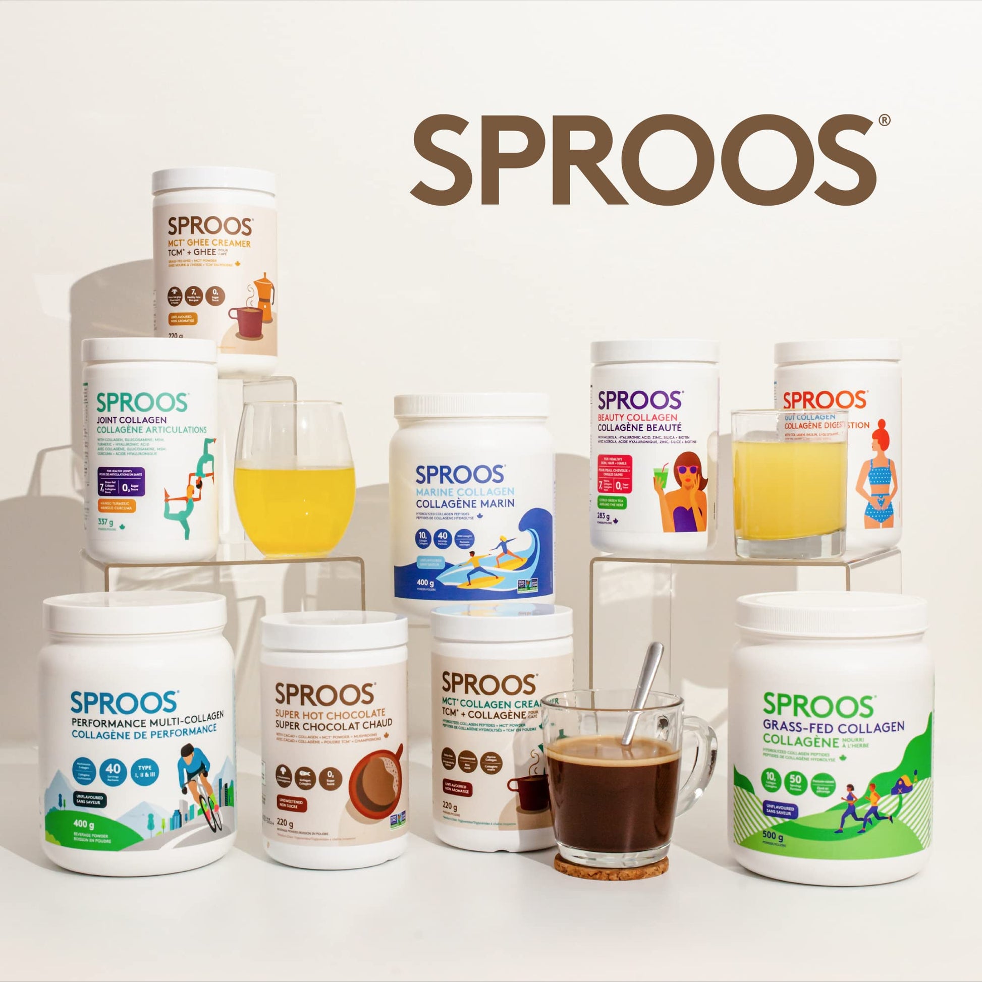 SPROOS - MCT Collagen Creamer - Beverage Powder - Hydrolised Collagen Peptides & MCT Powder - Healthy Fats SPROOS Au supplements