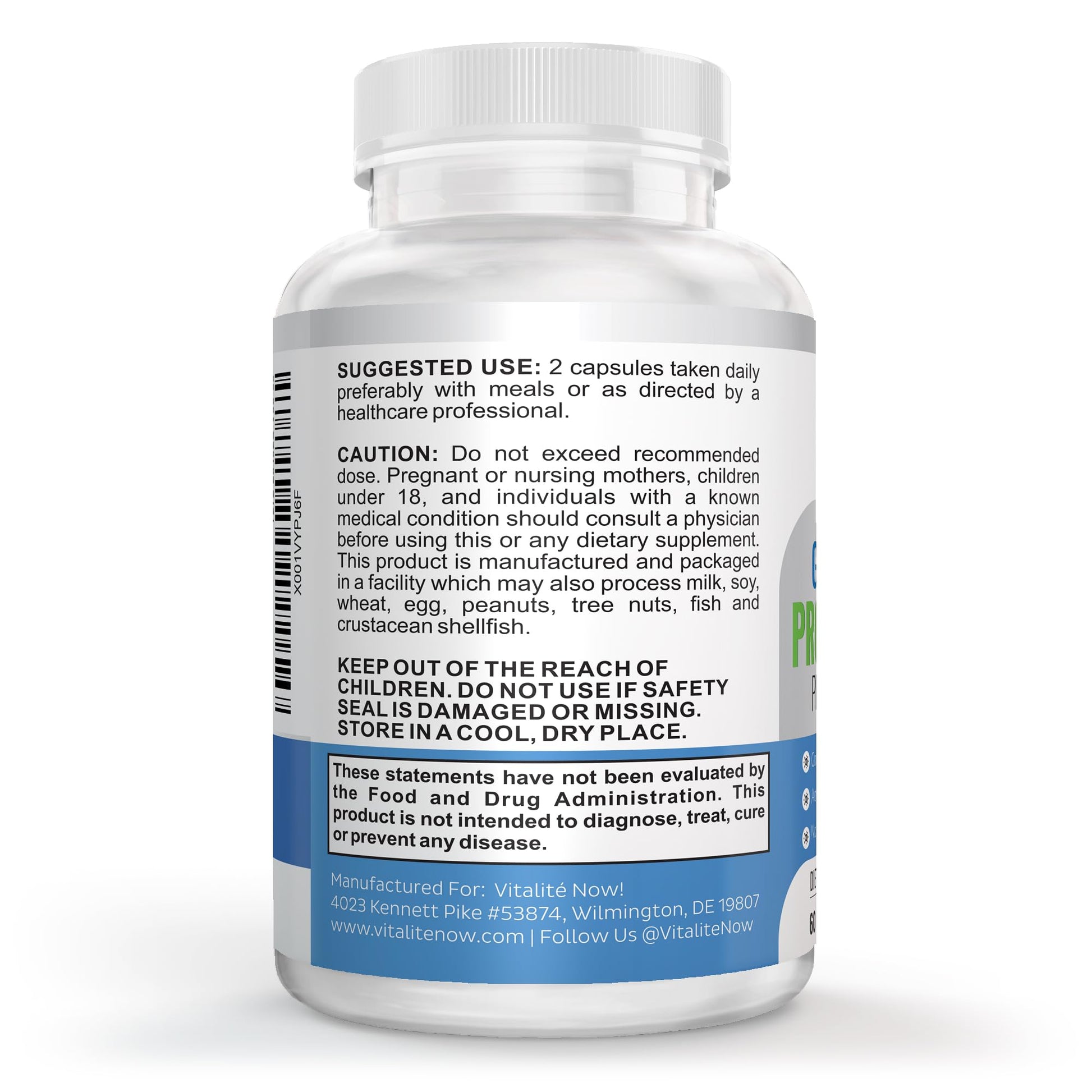 Premium Probiotic plus Ultimate Prebiotic - Gut Biome Builder & Restoration - 4.4 Bn CFU - Best for Women & Men - Bacteria Reaches Intestine within Hours - No Refrigeration - Bacillus Subtilis Vitalité Now! Au supplements