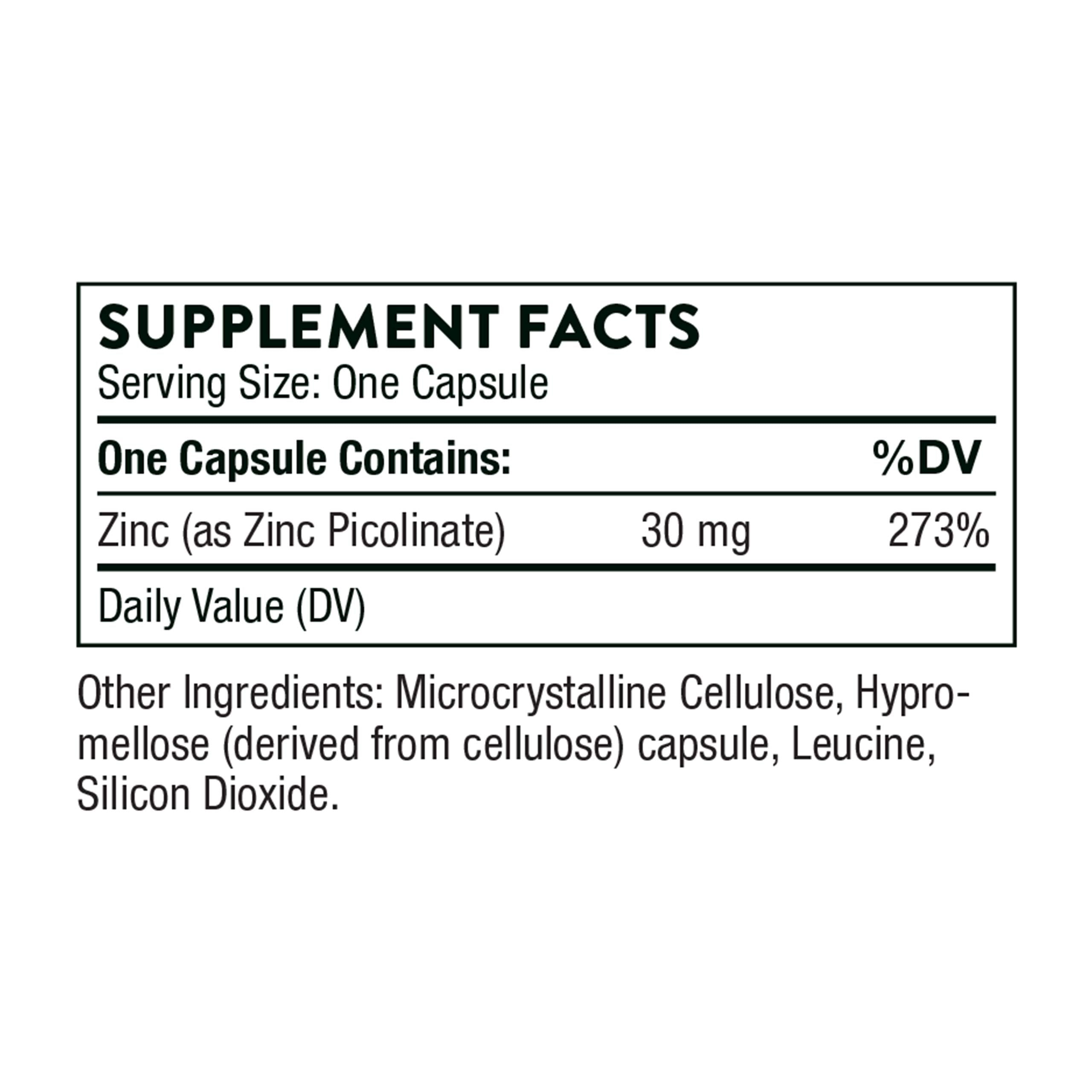 Thorne Zinc Picolinate 30 mg - Well-Absorbed Zinc Supplement for Growth and Immune THORNE Au supplements