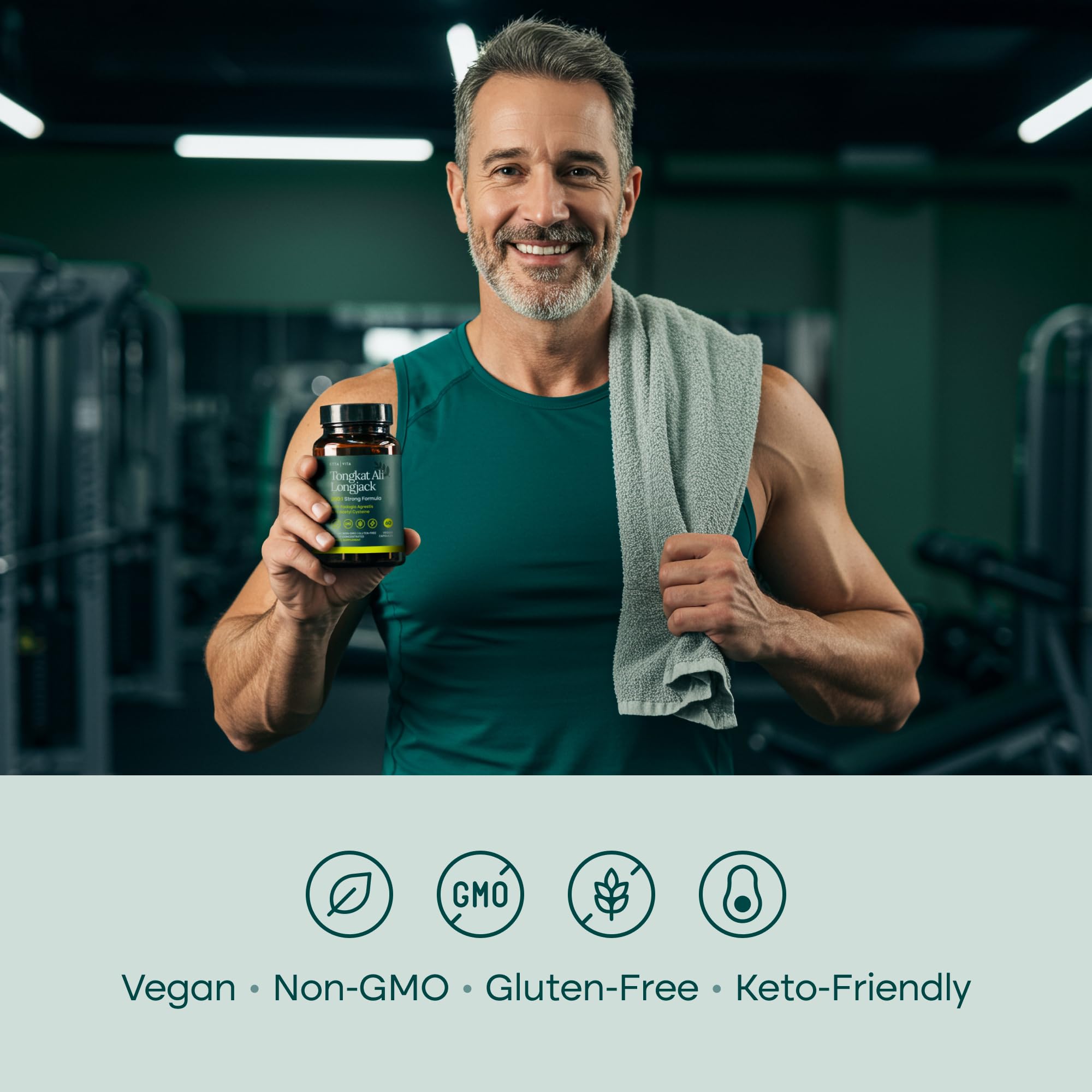 Potent Longjack - Tongkat Ali & Fadogia Agrestis Supplement for Men & Womens Energy, T Support, Lean Muscle Growth & Recovery, Hormonal Balance, Pre-Workout with Vegan NAC Liver Detox & Cleanse Etta Vita Au supplements