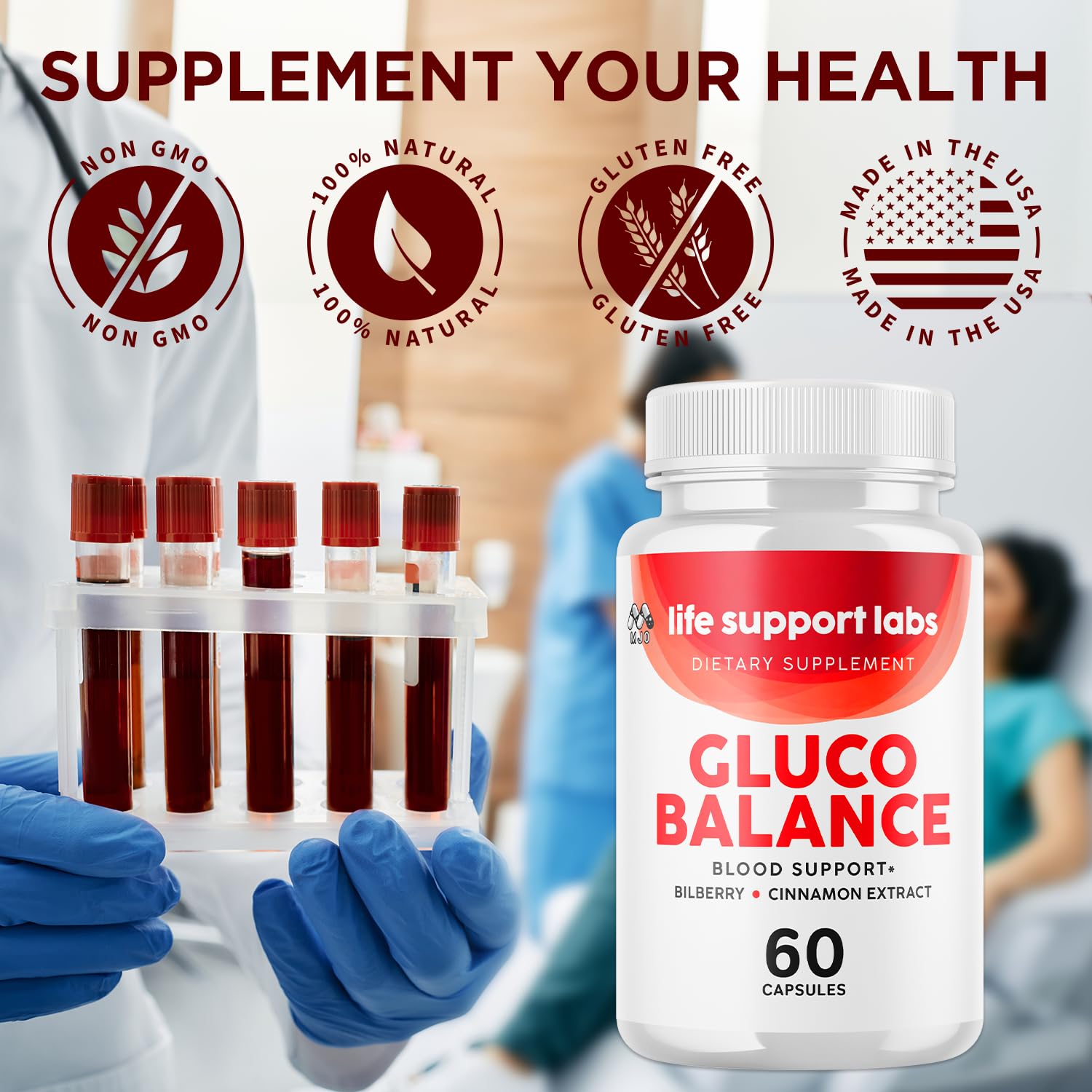 Life Support Labs Capsules, Official LifeSupportLabs Blood Health Pills with All Natural Ingredients, Life Support Labs Advanced Health & Wellness with Premium Vitamins for Women & Men (60 Capsules) MJO Au supplements