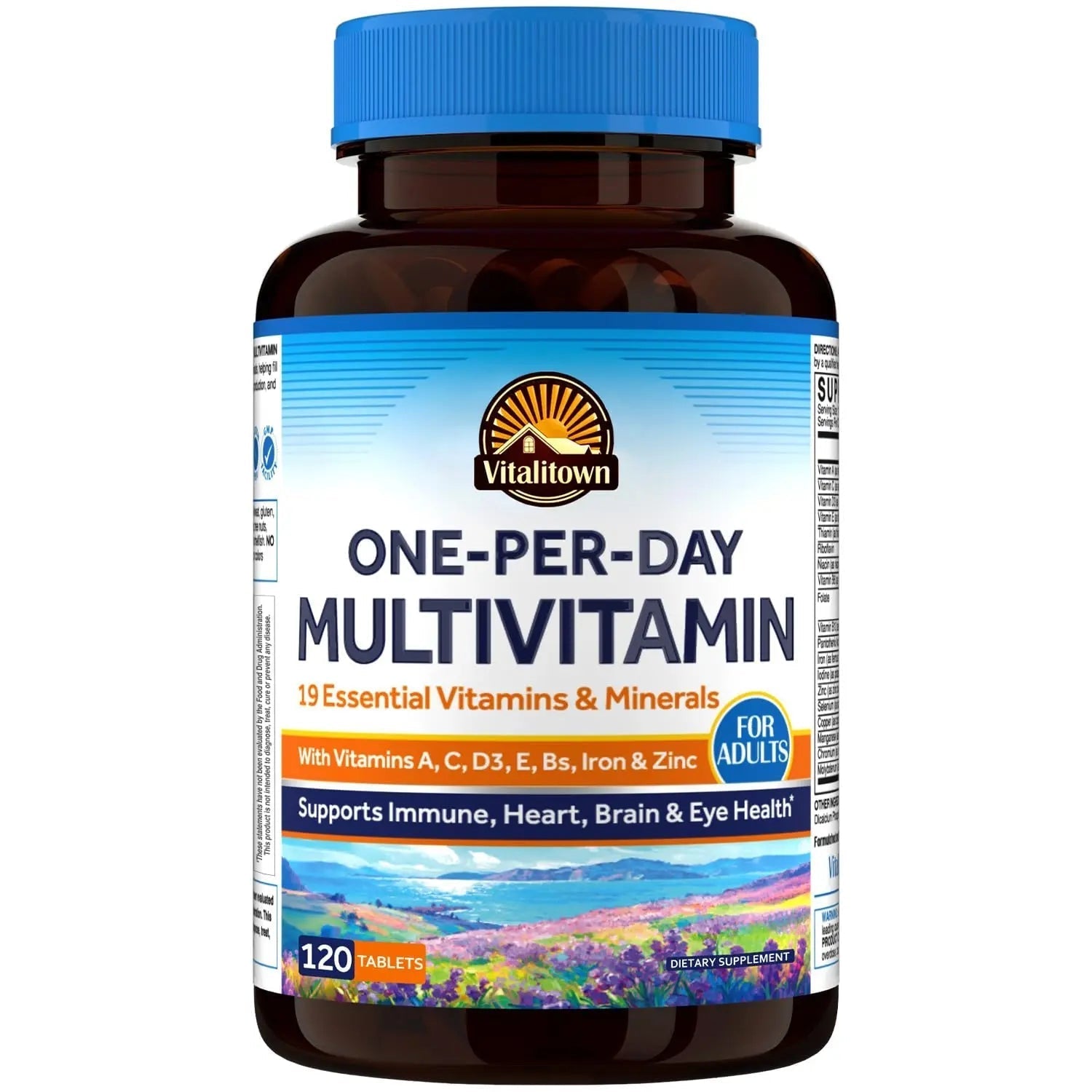 Vitalitown Multivitamin for Women & Men, with Iron, Zinc, Vitamin D3, A, C, B, E, 19 Key Nutrients, One Per Day Vitalitown Au supplements