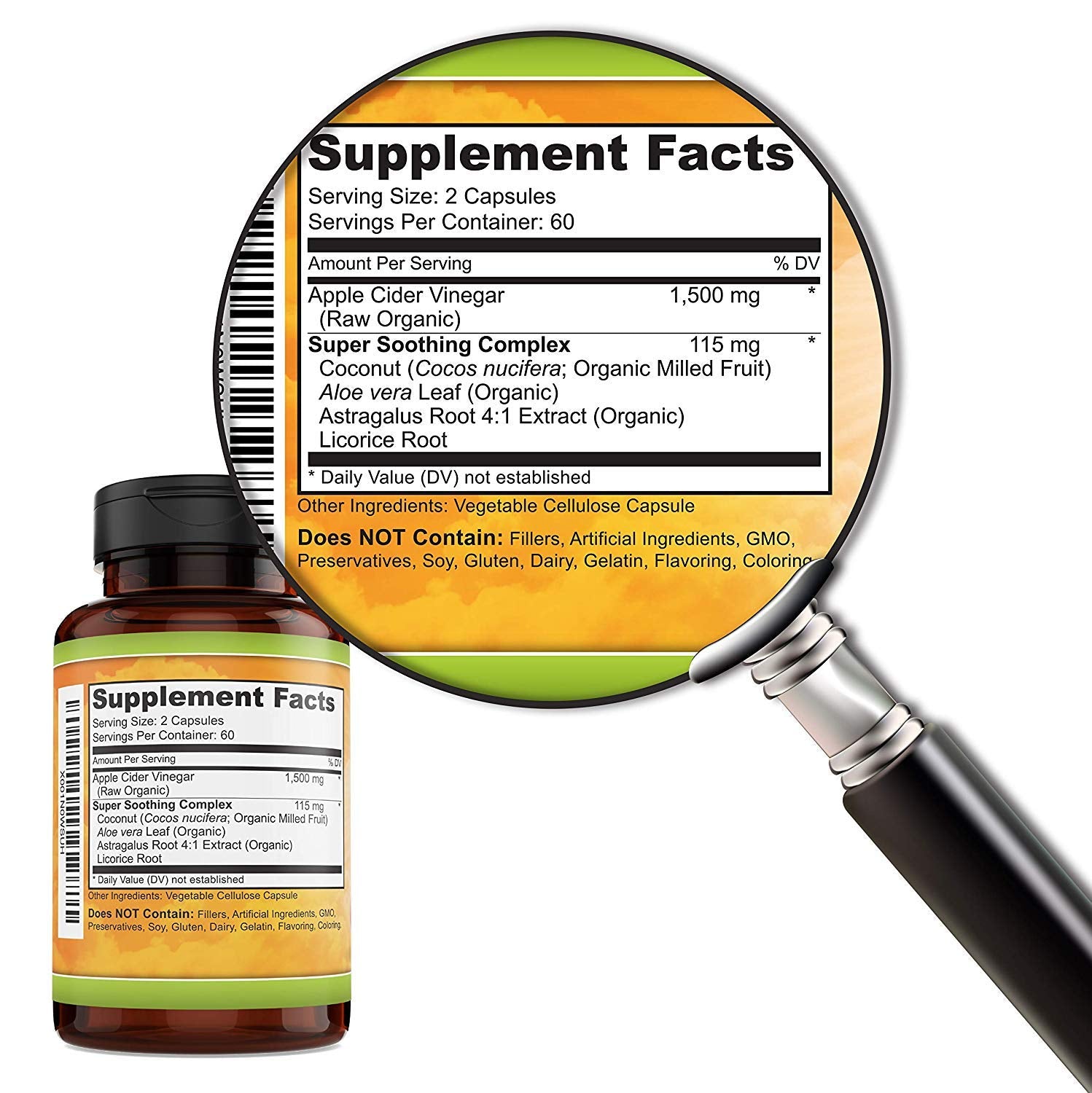 Apple Cider Vinegar 1500mg, 100% Organic, Pure & Raw - Healthy Digestion Key Nutrition Au supplements