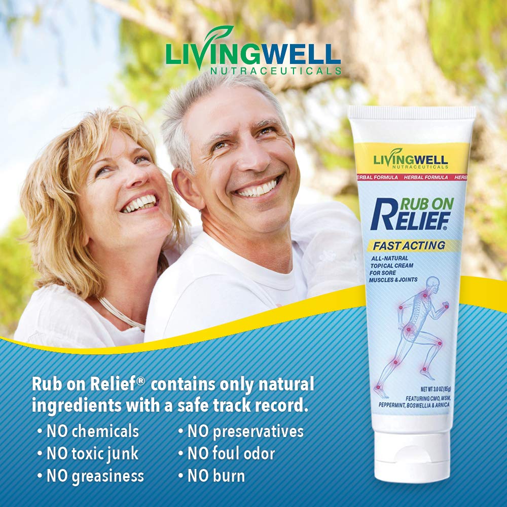 RUB ON RELIEF Fast Acting, Natural Joint and Ache Cream for Muscles, Neck, Back RUB ON RELIEF Au supplements