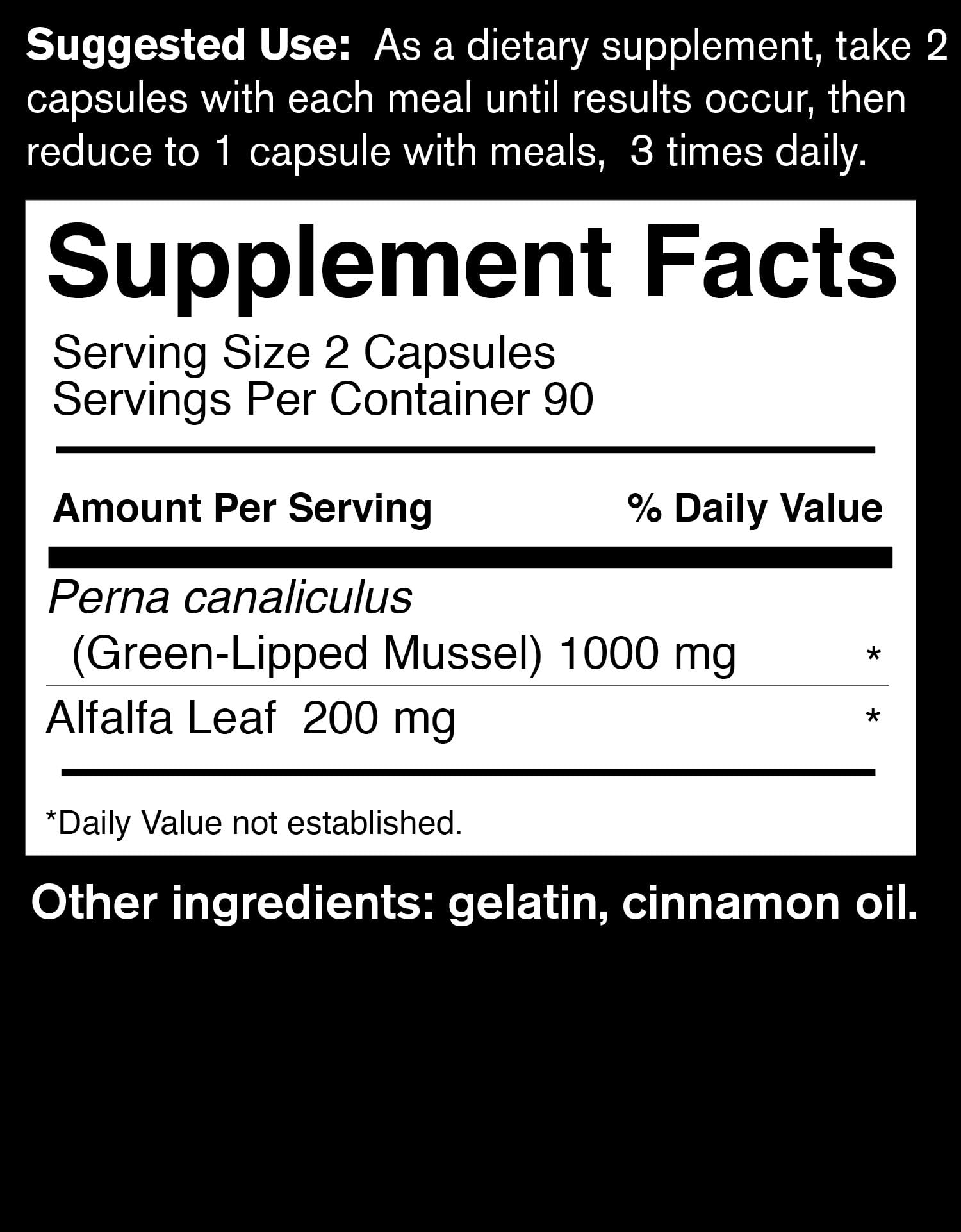 DAVINCI FoodScience of Vermont Sea Mussel, Green-Lipped Mussel Joint Supplement Capsules, 180 Count DAVINCI Au supplements