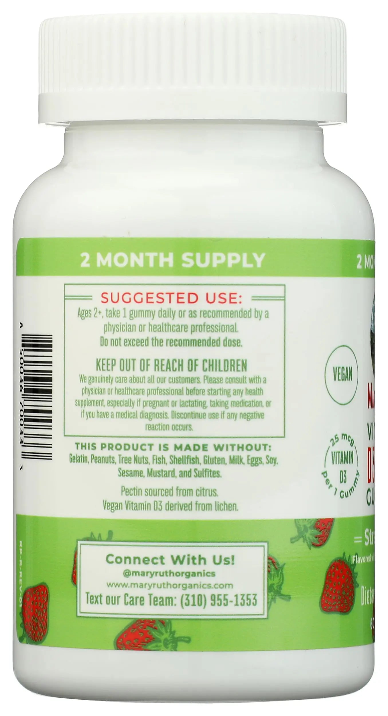 Mary Ruth's Vitamin D3 & B12 Gummies, 60 CT MARYRUTH'S Au supplements