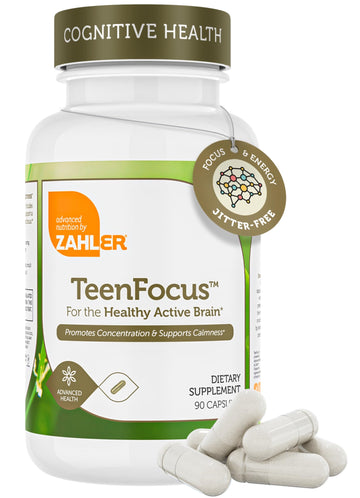 Zahler TeenFocus, Advanced Formula for Improved Focus & Concentration, Certified Kosher, 90 Capsules Zahler Au supplements