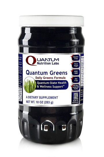 Quantum Nutrition Labs Quantum Organic Greens- Super Greens Powder, Greens Superfood Powder for Drinks, Green Juice, Nutrition Support, Supergreens for Men & Women, Spinach, Alfalfa, Chlorella - 10 oz Quantum Nutrition Au supplements