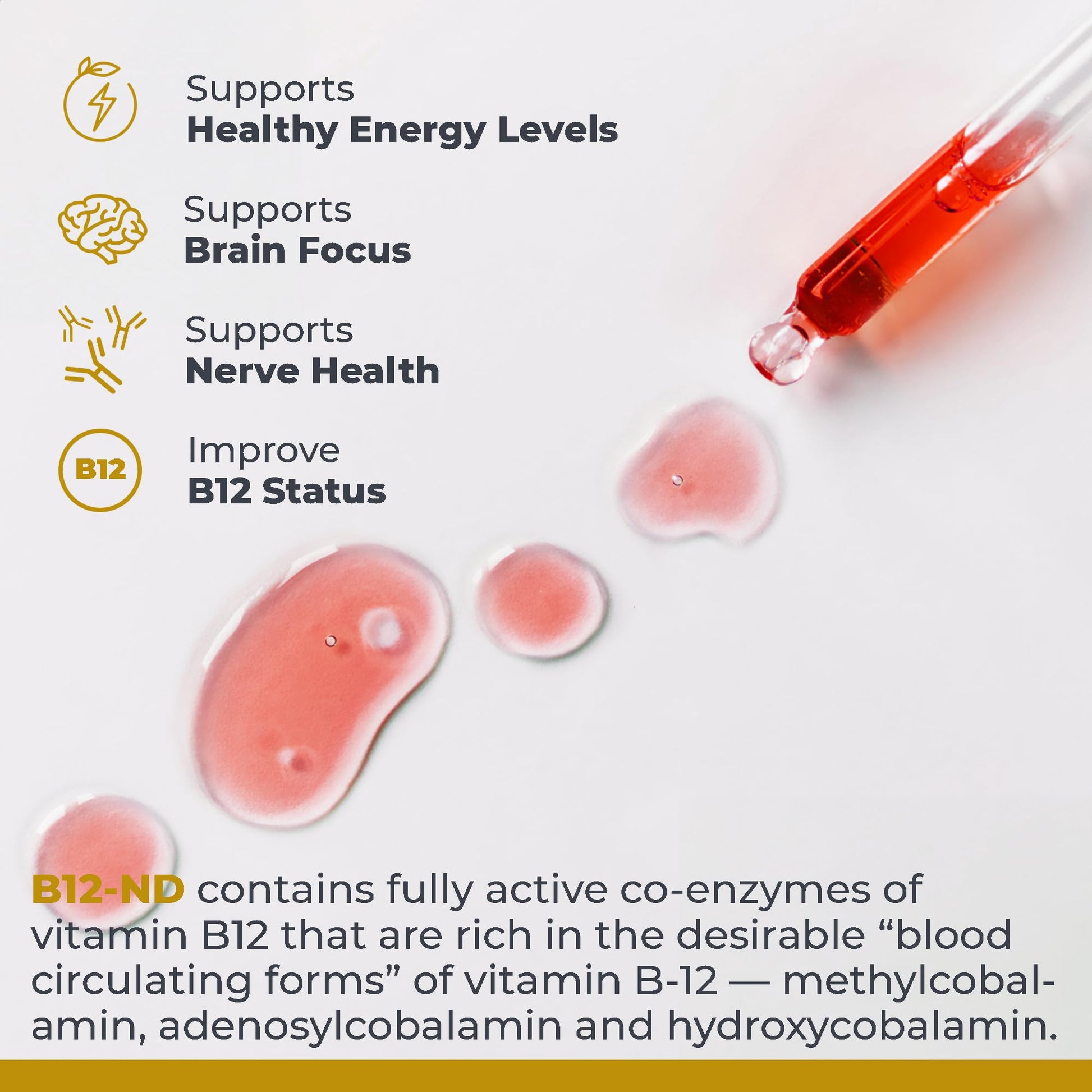 Premier Research Labs B12-ND - Vitamin B12 Liquid, B12 Vitamins, B12 Drops, B-12 Tincture with Methylcobalamin, Adenosylocobalamin, Hydroxcobalamin, 1000 mcg B12 Per Serving - 2 Fl Oz Premier Research Labs Au supplements