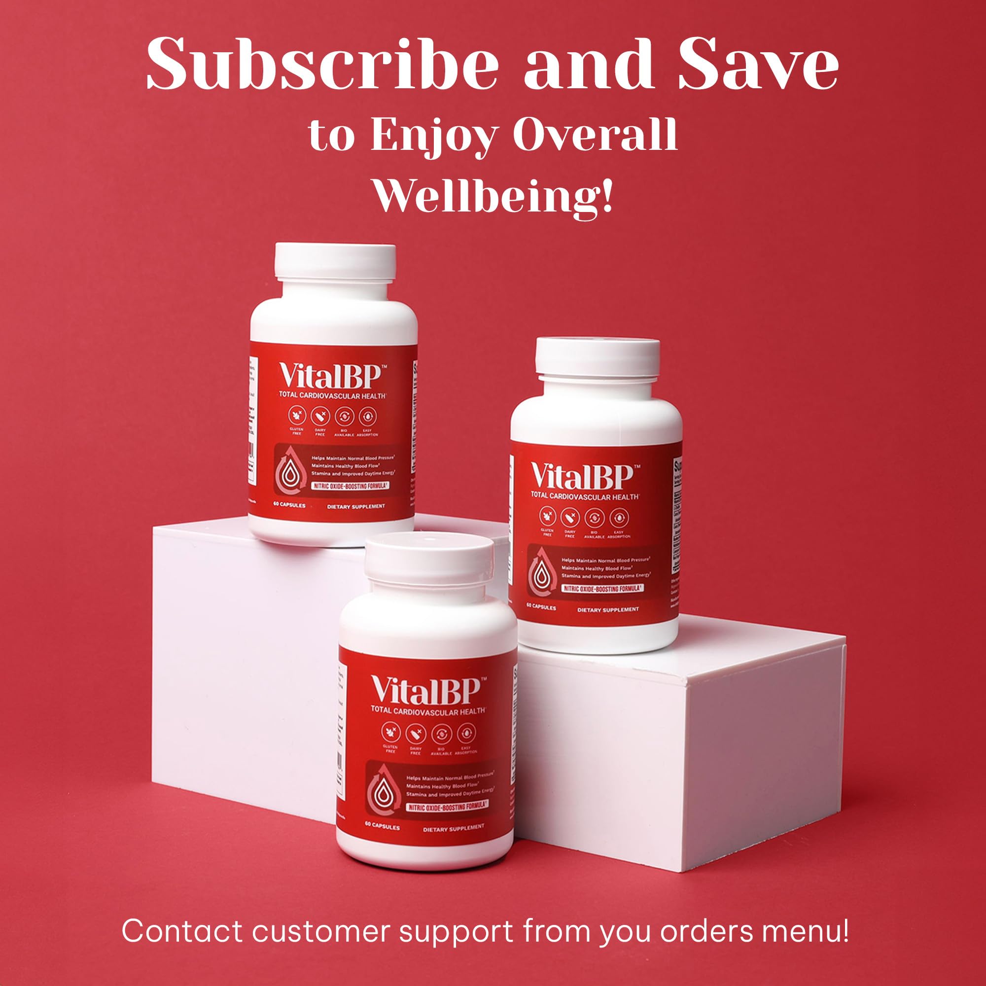Vital BP - Support for Normal Blood Pressure - Supports Blood Flow & Arteries - with CoQ10, L-Citrulline, and K2 & D3-60 Capsules VitalBP Au supplements