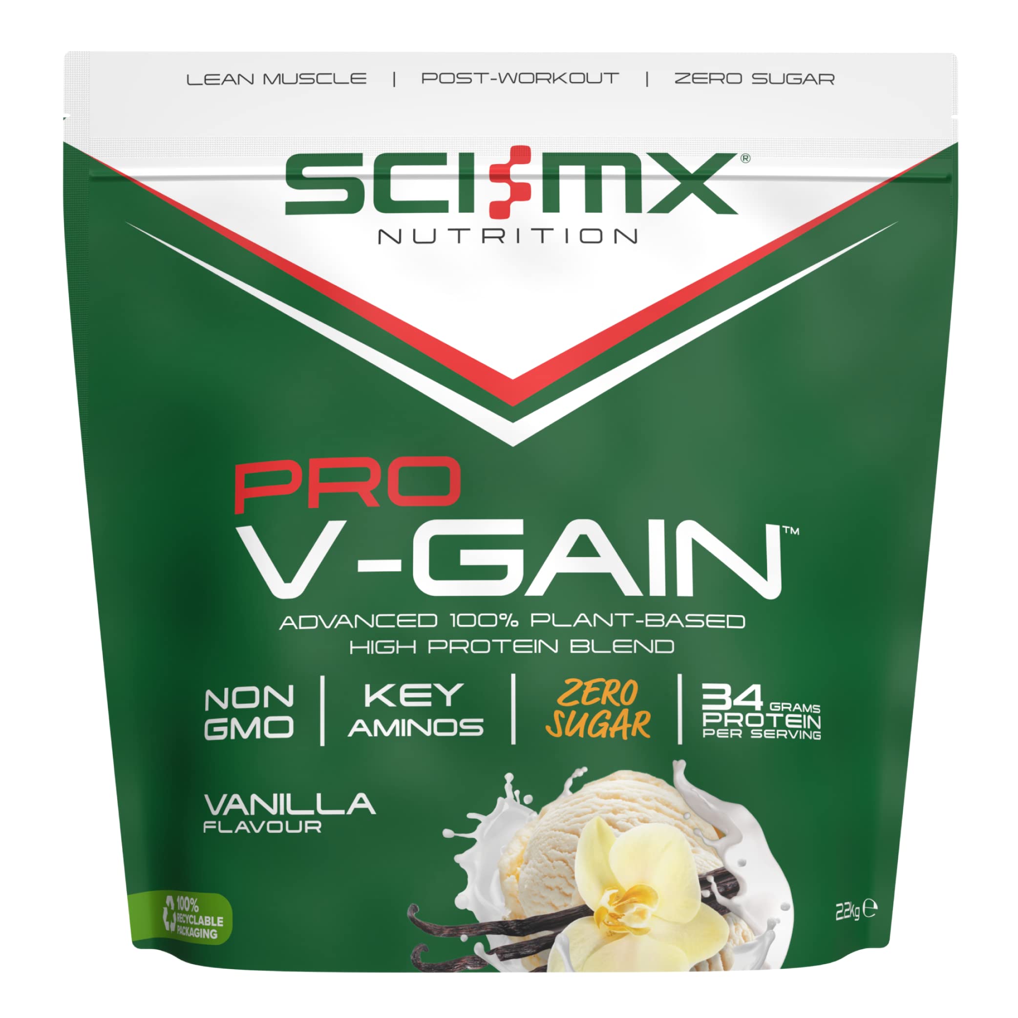SCI-MX Pro-V Gain - 100% Vegan Vanilla Flavour Soy Protein Powder Isolate + B12 + Magnesium SCI-MX Au supplements