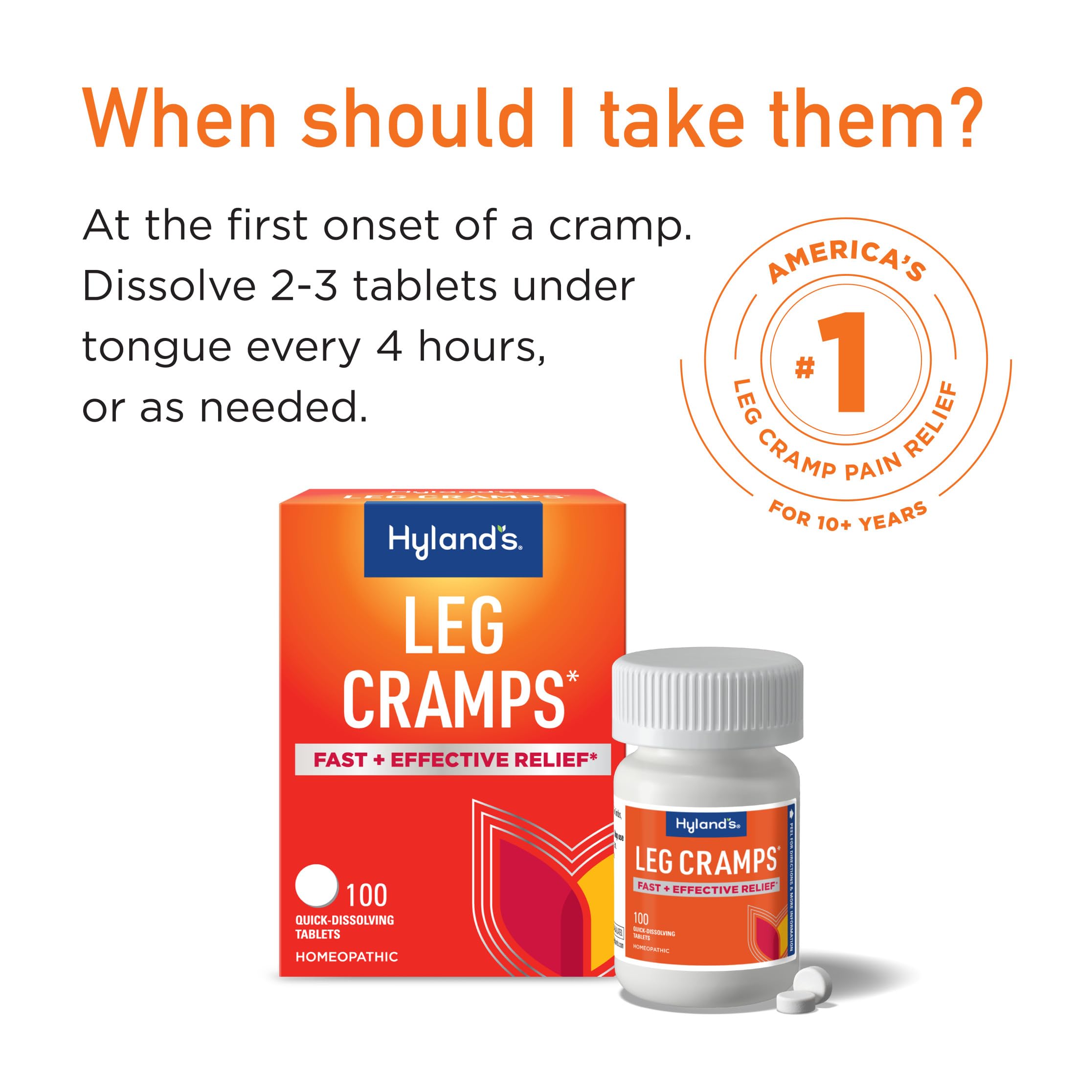 Hyland's Leg Cramps, Relief of Leg, Calf, Charley Horses, and Foot Cramps, 100 Quick-Dissolving Tablets Hyland's Au supplements