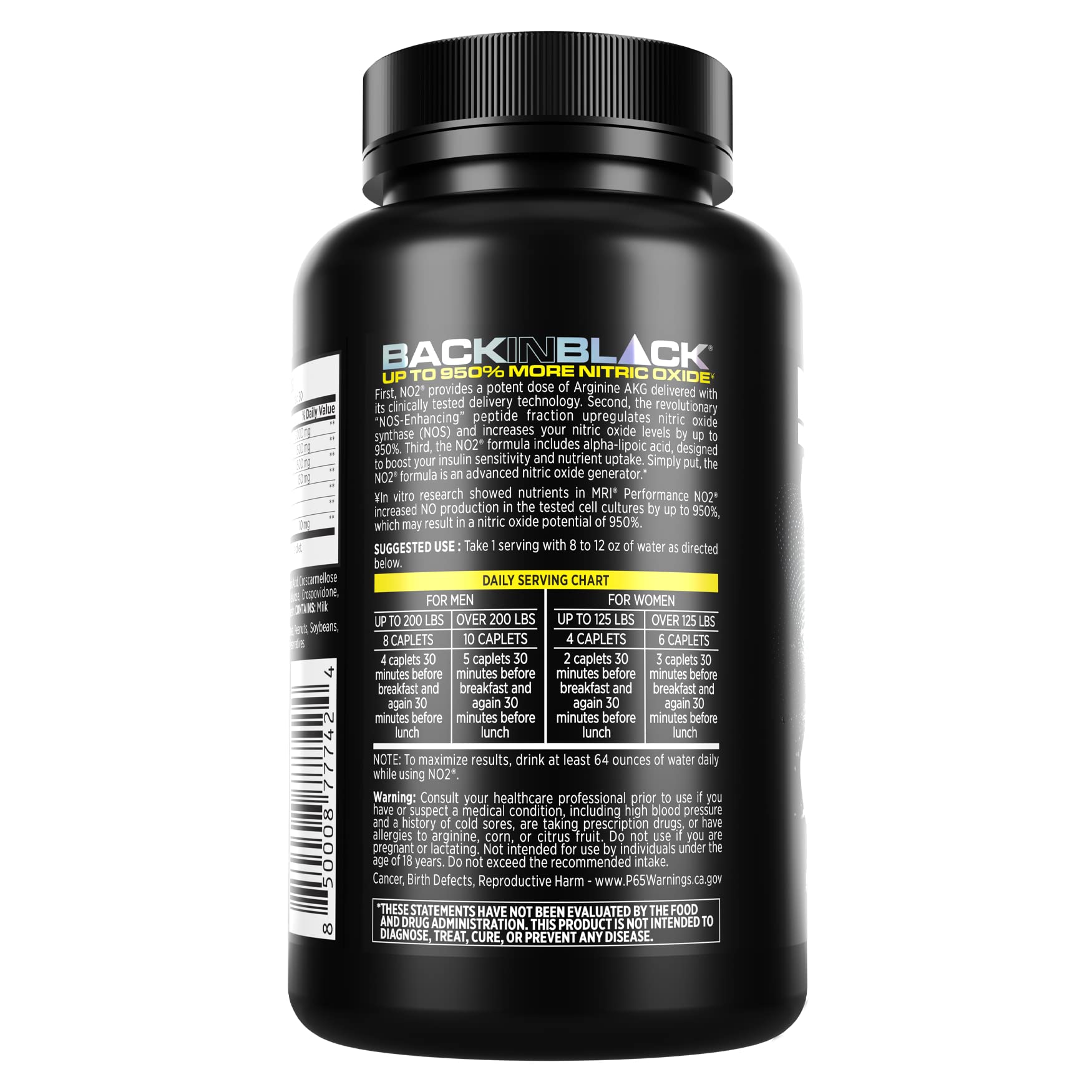 MRI Performance NO2 Nitric Oxide Booster, Original Formula with 3,000mg L-Arginine & AAKG, Nitric Oxide Production, Healthy Blood Pressure & Heart Health (90 Caplets) MRI Au supplements