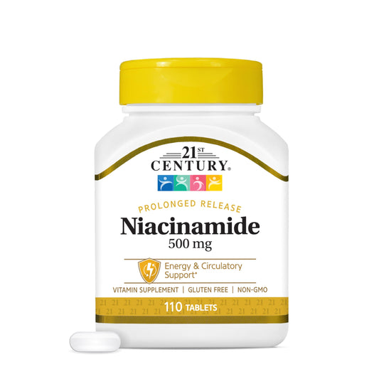 21st Century Niacinamide 500 mg Prolonged Release Tablets, 110 Count 21st CenturyUS supplements