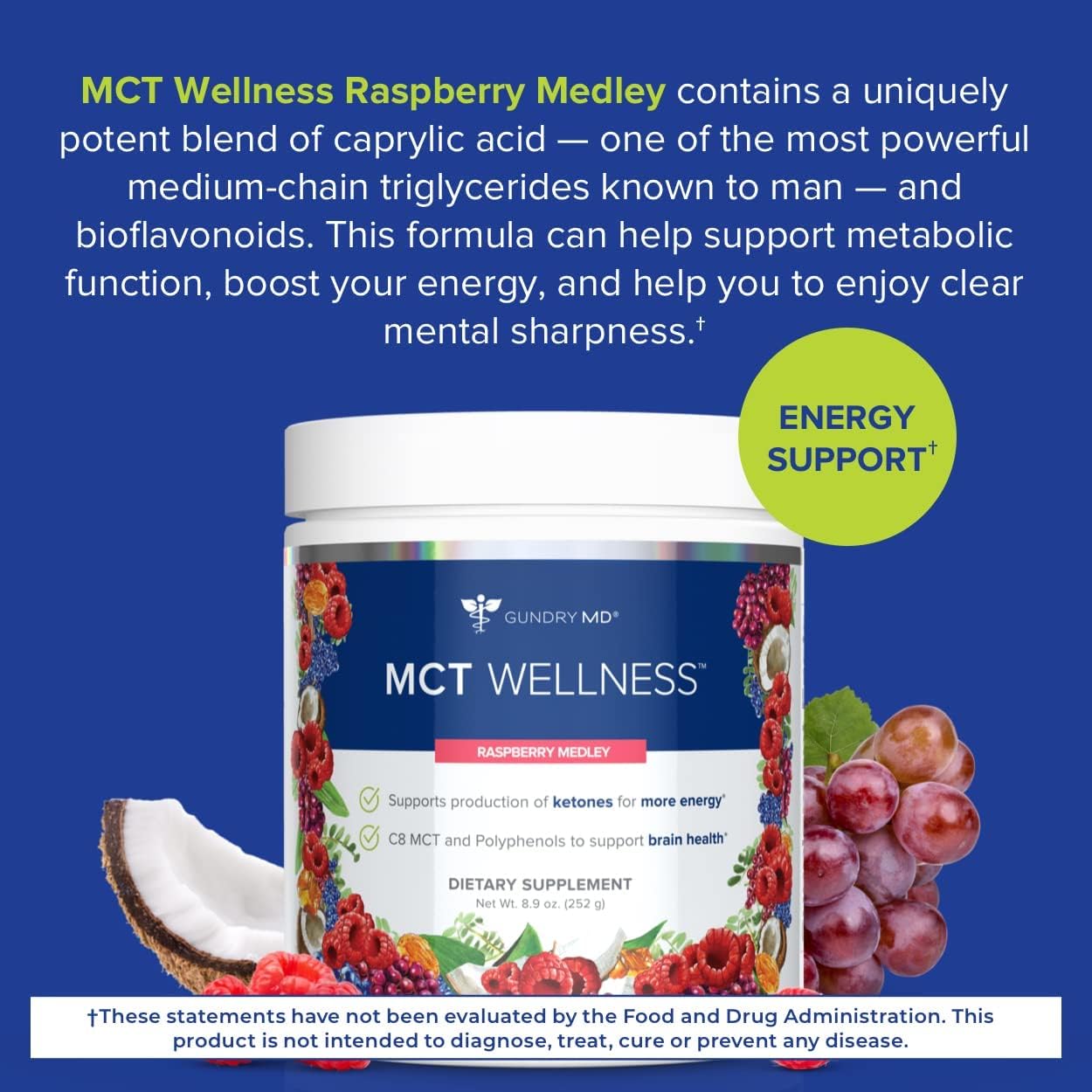Gundry MD MCT Wellness Powder to Support Energy, Ketone Production and Brain Health Gundry MD Au supplements