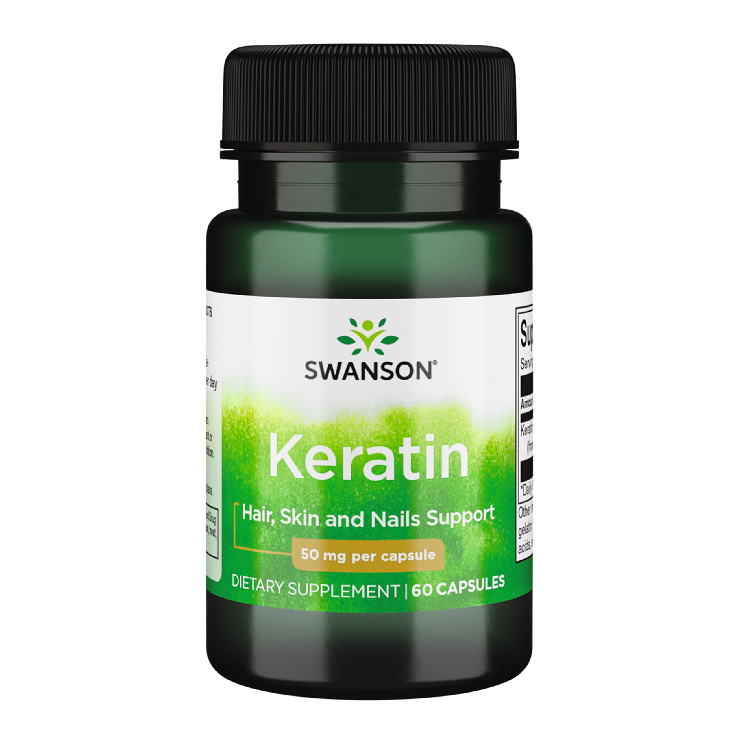 Swanson Keratin (from Tibetan Wool) - Natural Supplement Promoting Healthy Joints, Hair, Skin & Nails - Helps Nourish Healthy Connective Tissues - (60 Capsules, 50mg Each) Swanson Au supplements