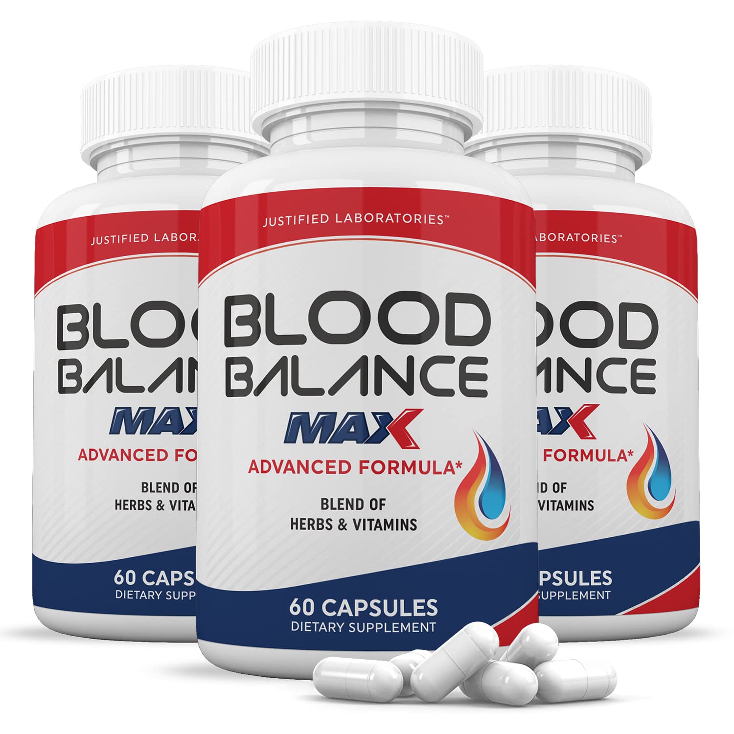 Justified Laboratories (3 Pack) Blood Balance Max 1295MG Supplement Pills 180 Capsules Justified Laboratories Au supplements