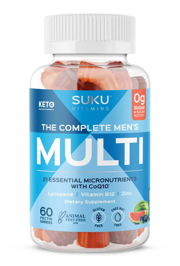SUKU Men's Daily Multivitamin Gummies – Vitamins A, B12, C, D3, E, Zinc, CoQ10 & Lycopene – Prostate, Heart & Immune Support SUKU Au supplements
