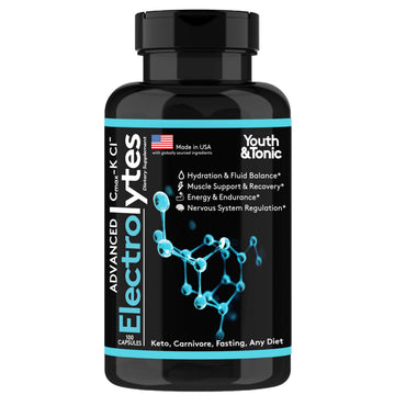 Complete Electrolyte Supplement Pills High Absorption | Cmax Potassium Chloride Magnesium Sodium Calcium Zinc | Boost Endurance Muscle Recovery Mental Focus | Salt Electrolytes Tablets | Keto Friendly Youth & Tonic Au supplements