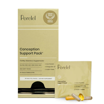 Perelel Conception Support Pack, Prenatal Multivitamin with DHA Omega 3, COQ10 & Folate, Supports Fertility Wellness for Women Perelel Au supplements