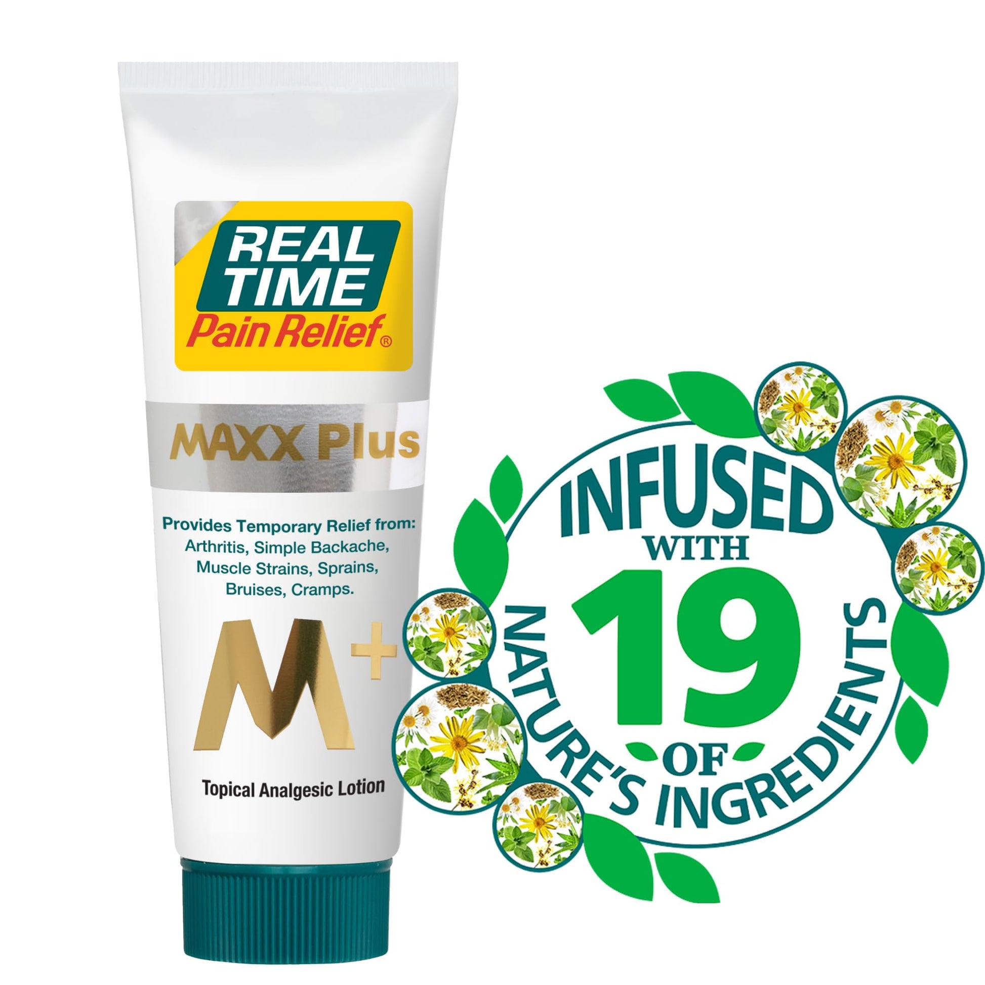 Real Time Pain Relief MAXX Plus - 7oz Tube | Intensive Formula with 19 Natural Ingredients Including Hemp Oil | Fast-Acting Relief for Muscle Pain, Arthritis, Backaches, and More Real Time Pain Relief Au supplements