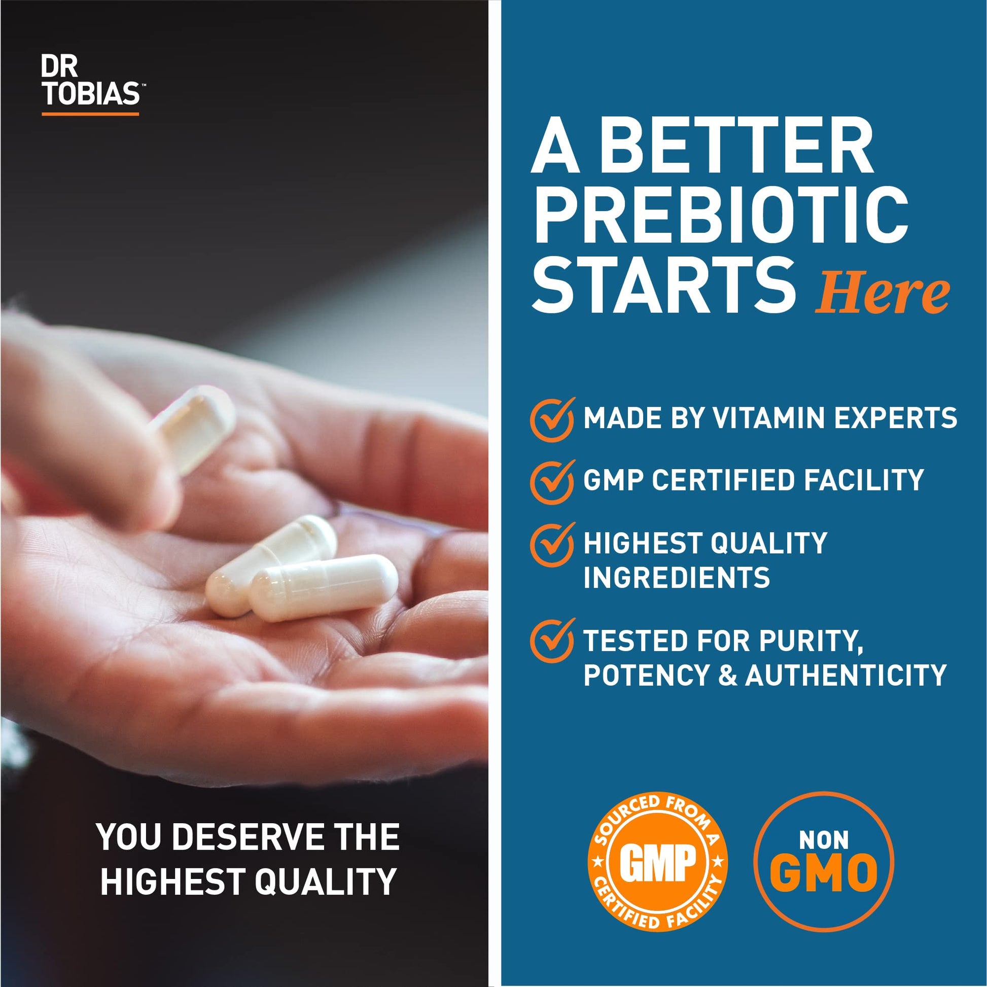 Dr. Tobias Prebiotics, Supports Digestion & Gut Health, Feed Good Probiotic Bacteria Dr. Tobias Au supplements