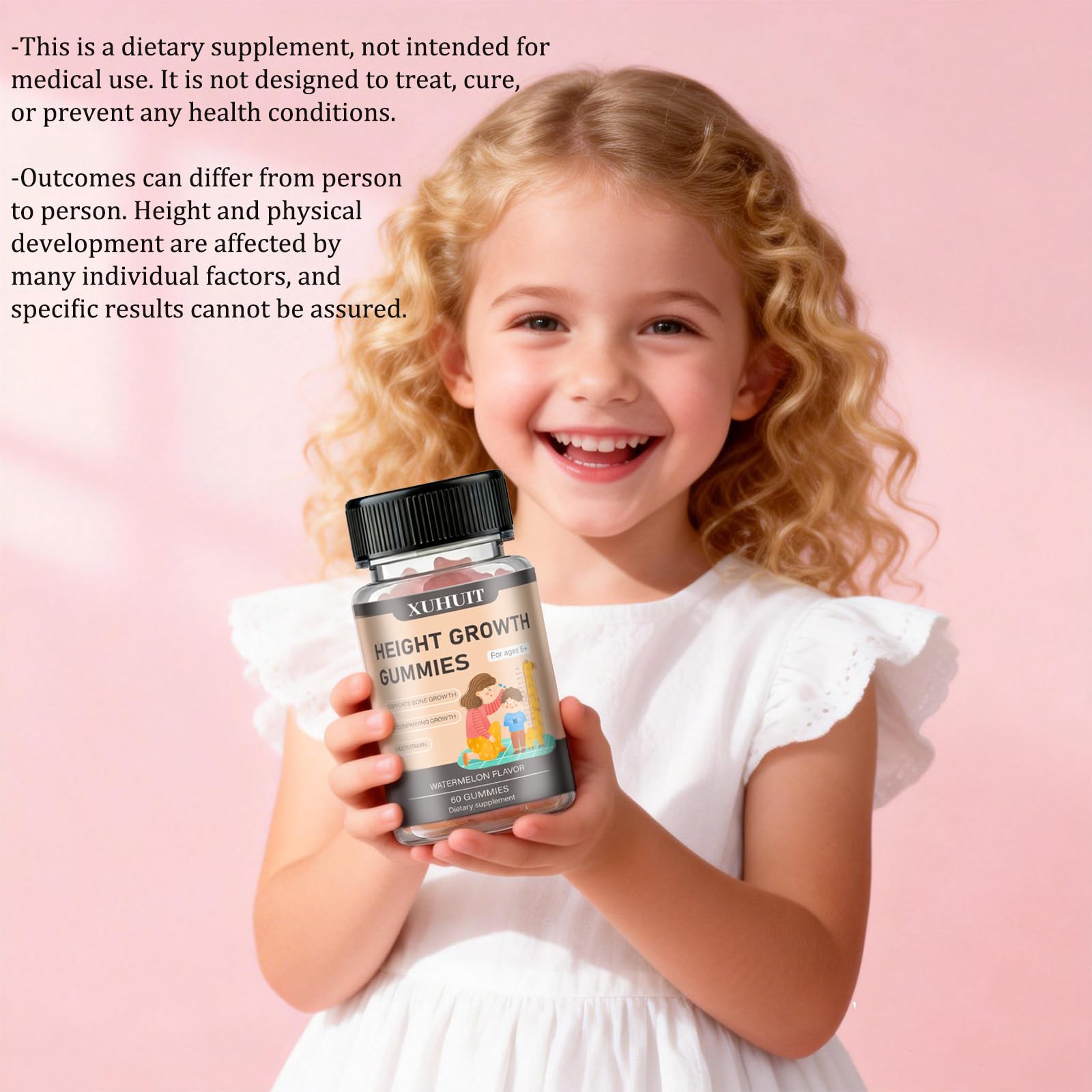 ZYGCDZ Growth Gummies for Kids & Teens - Natural Height Support with Vitamin D3, K2, Calcium & Ashwagandha - Bone Strength Supplement for Picky Eaters Ages 5+ (Watermelon Flavor) (1) ZYGCDZ Au supplements