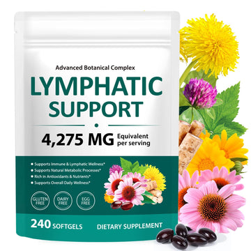 chenyayun Lymphatic Drainage Supplements, 240 Softfels, 21-in-1 Natural Herbal Blends with Echinacea, Dandelion, Burdock Root for Lymph System, Immune Support, Cleanse, Less Swelling/Bloating chenyayun Au supplements