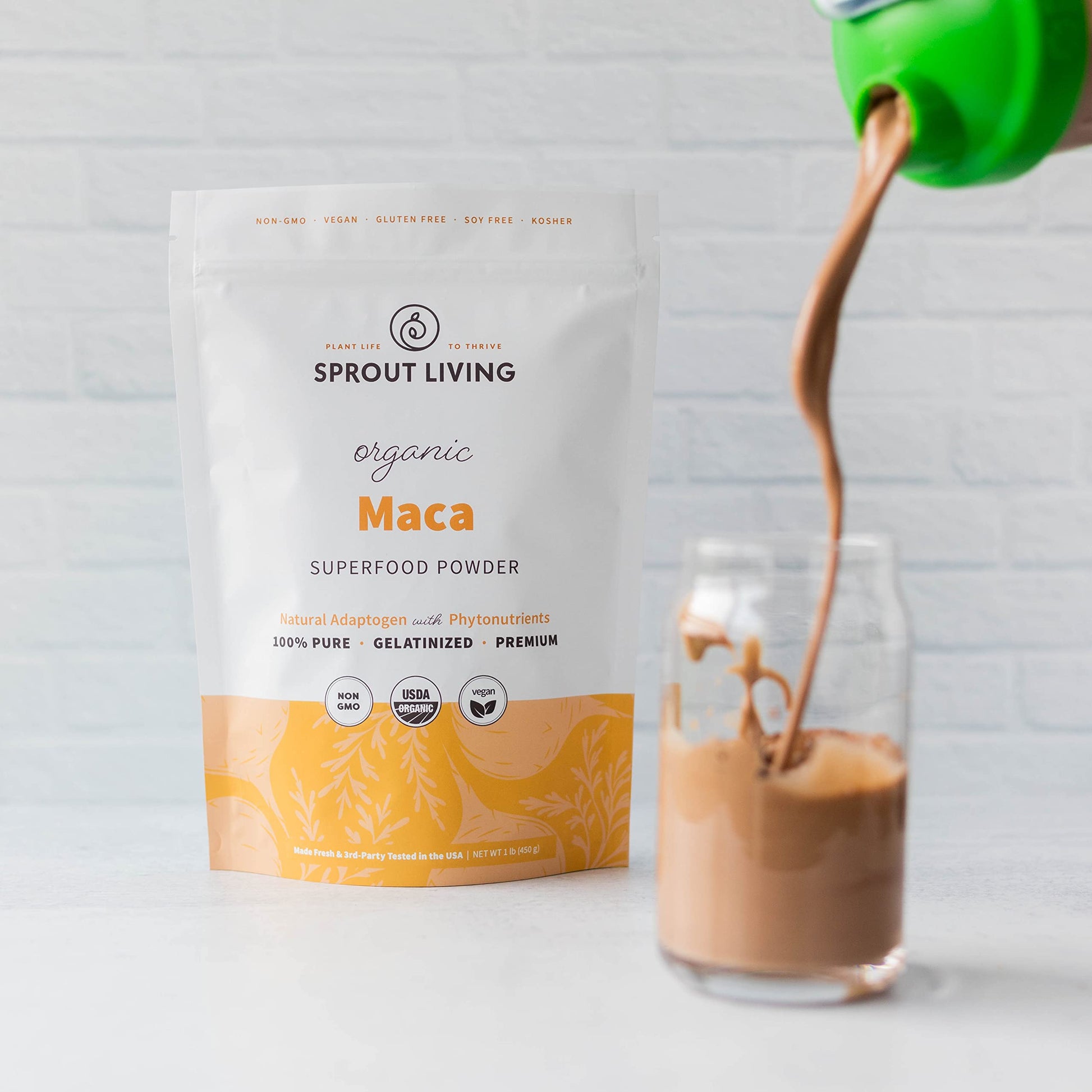 Sprout Living Organic Gelatinized Maca Root Powder, Superfood, Adaptogen, 1 lb Sprout Living Au supplements