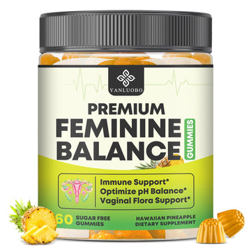 YANLUOBO Feminine Balance Probiotic Gummies - Women's Vaginal Health Support | PH Balance & Odor, Flora, Immune Support | Probiotics for Women, Vegan Pineapple Flavor, 60 Count YANLUOBO Au supplements