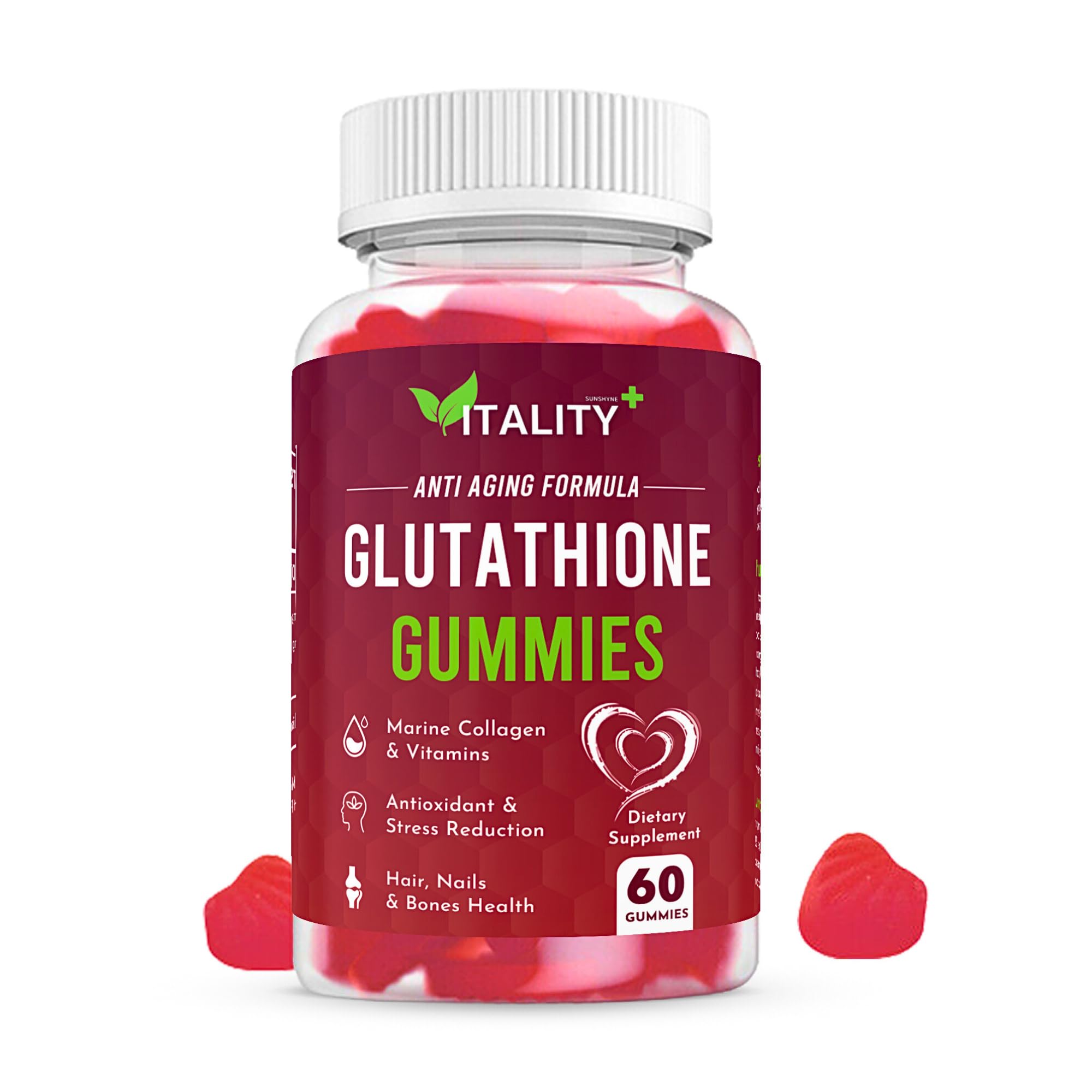 2 Pack Glutathione Gummies | with Marine Collagen | 1050mg per Serving | Antioxidant Support Sunshyne Au supplements